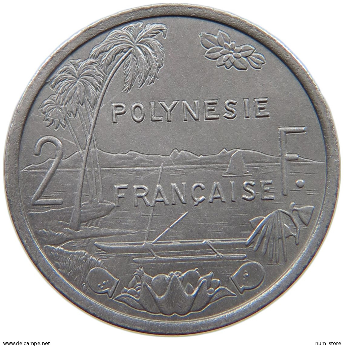 POLYNESIA 2 FRANCS 1977  #a053 0629 - French Polynesia