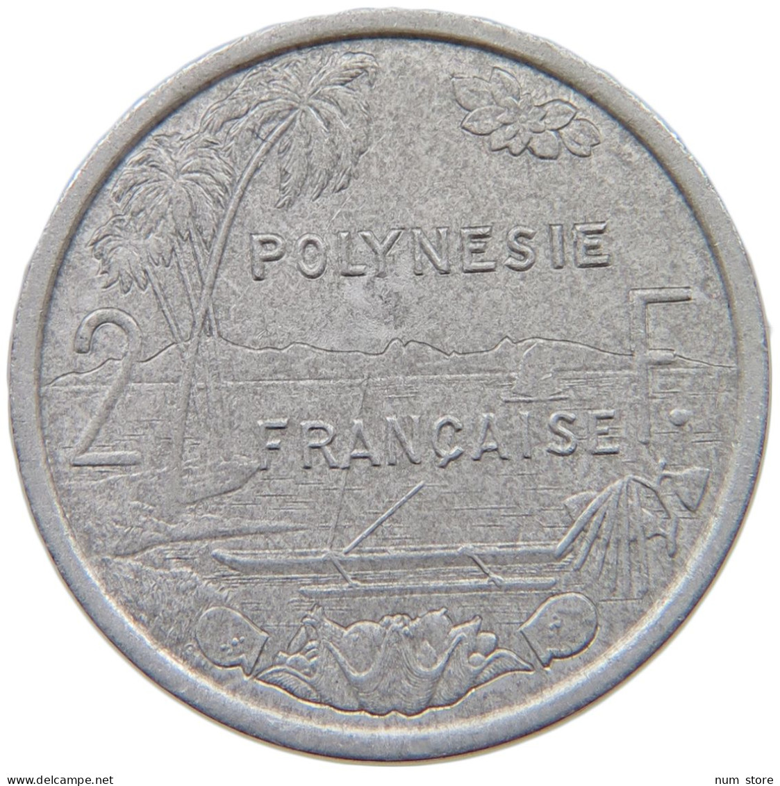 POLYNESIA 2 FRANCS 1975  #a053 0627 - Französisch-Polynesien