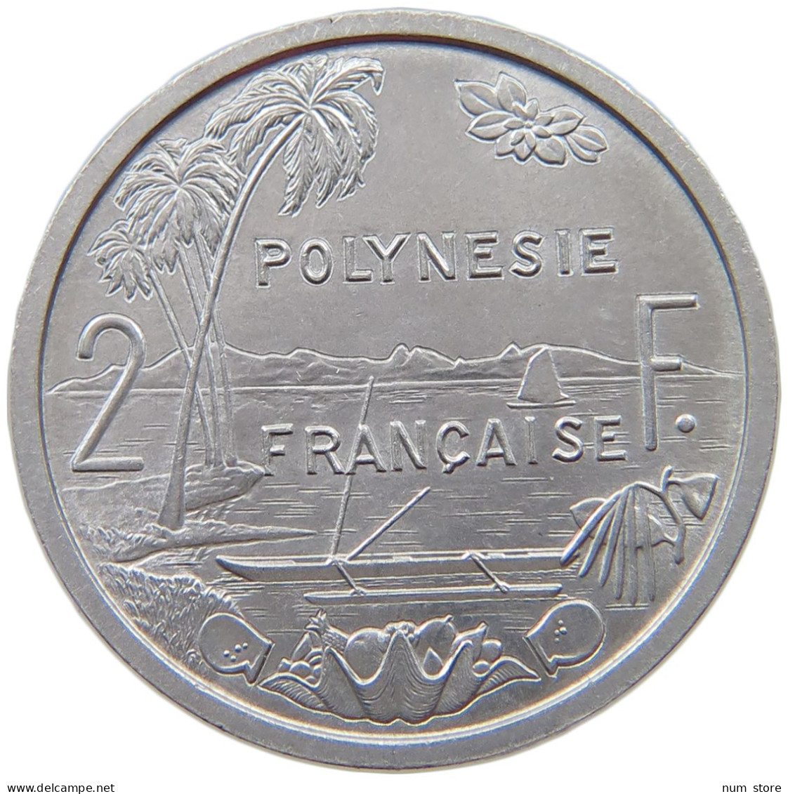 POLYNESIA 2 FRANCS 1965  #a022 0163 - Französisch-Polynesien