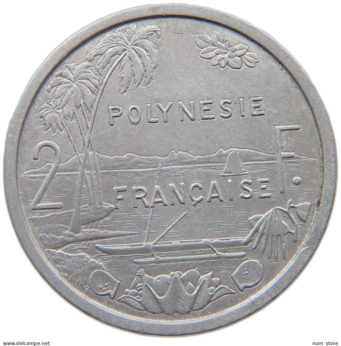 POLYNESIA 2 FRANCS 1965  #c061 0197 - Polinesia Francesa