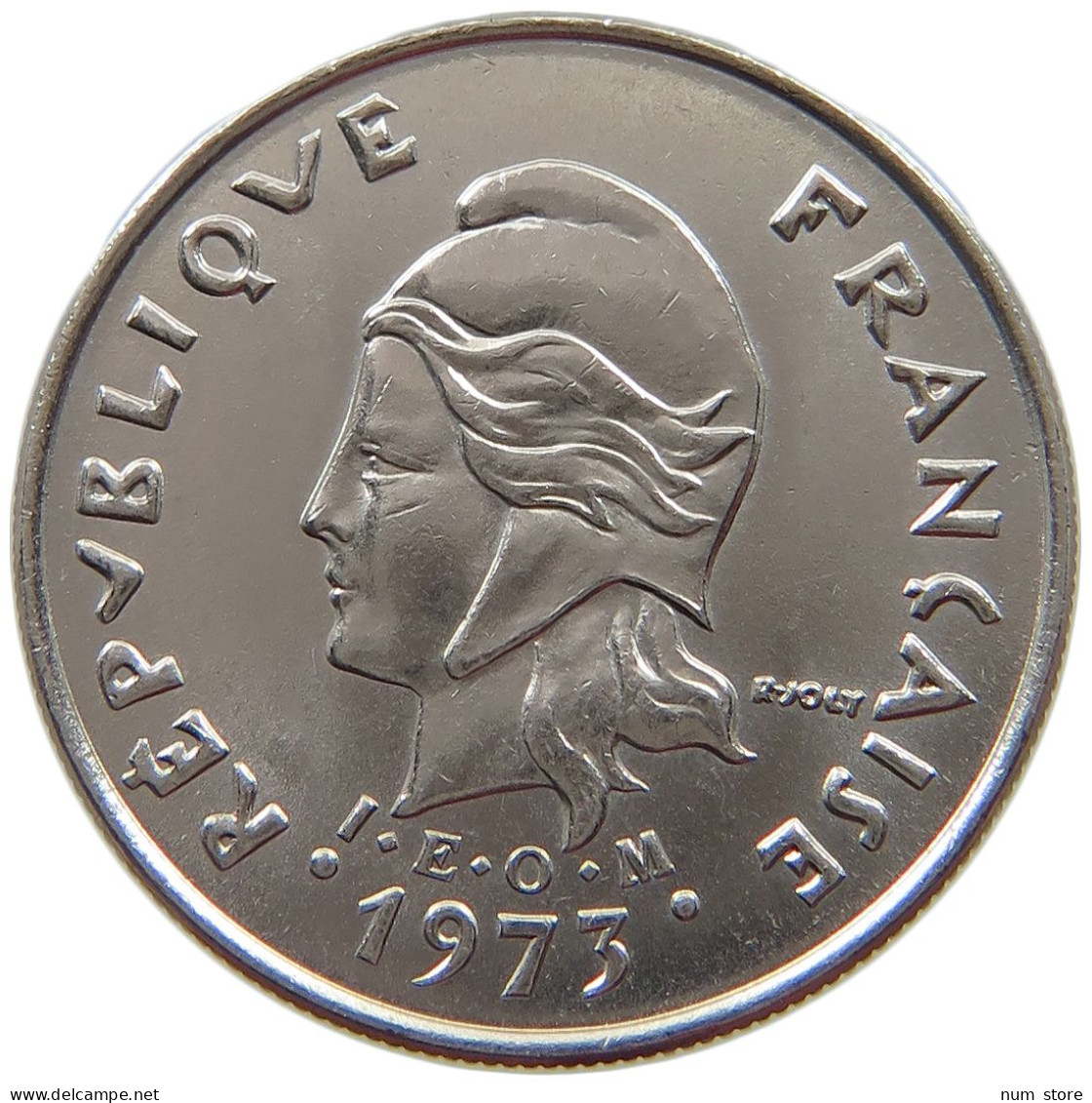 POLYNESIA 10 FRANCS 1973  #s065 0393 - Polynésie Française