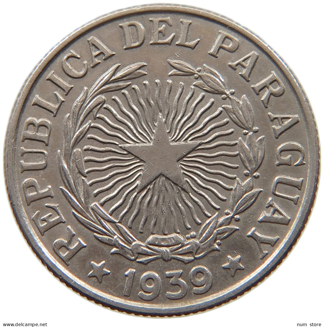 PARAGUAY 5 PESOS 1939  #t092 0021 - Paraguay