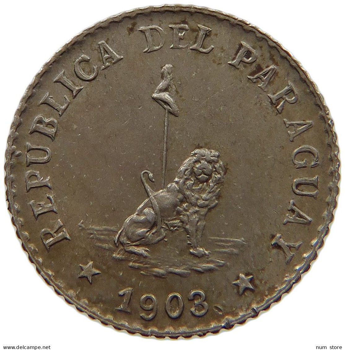 PARAGUAY 5 CENTAVOS 1903  #t076 0297 - Paraguay