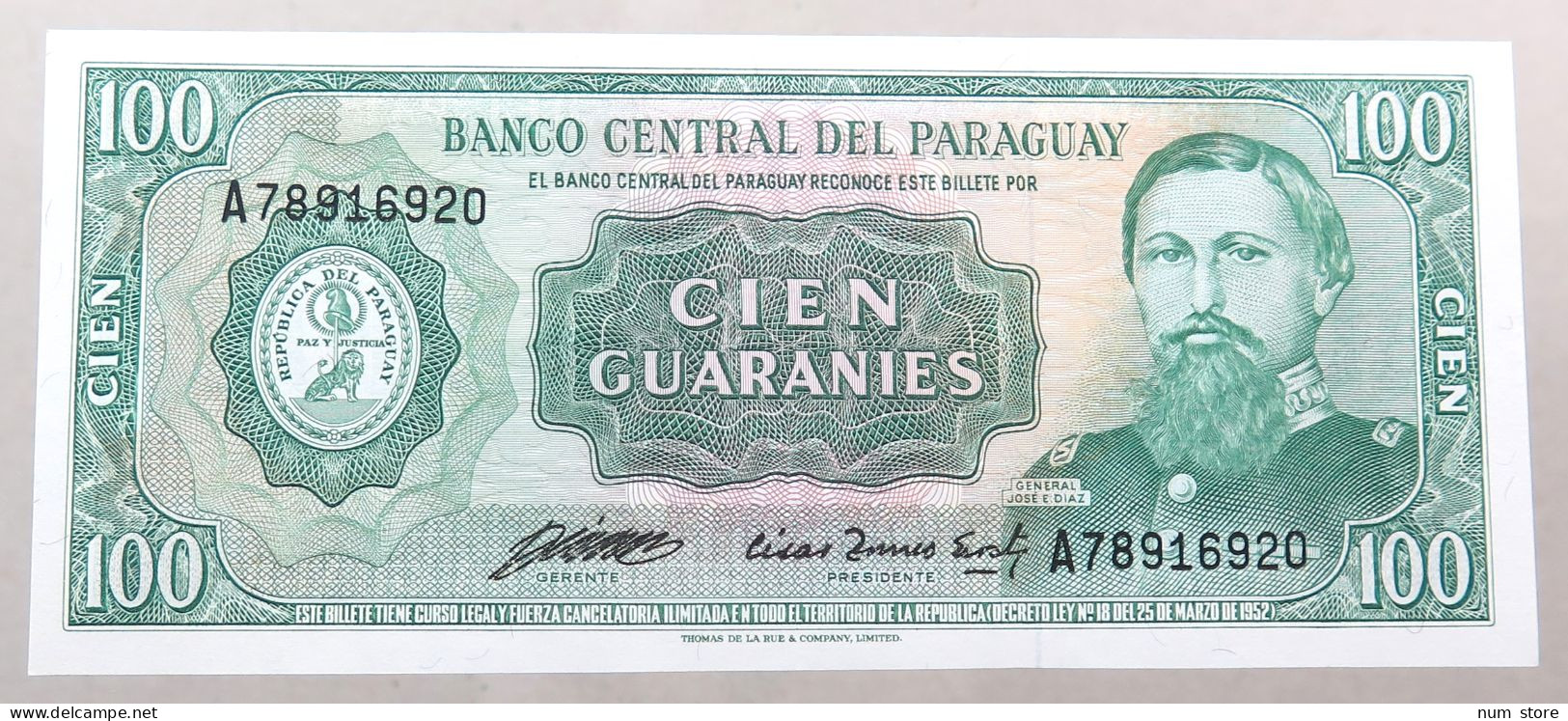 PARAGUAY 100 GUARANIES 1952  #alb050 0409 - Paraguay