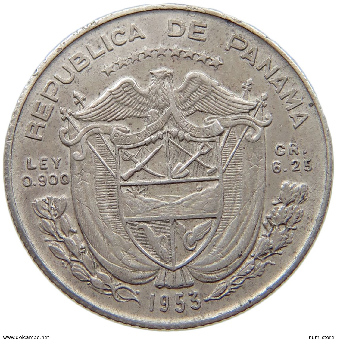 PANAMA 1/4 BALBOA 1953  #a082 0419 - Panama