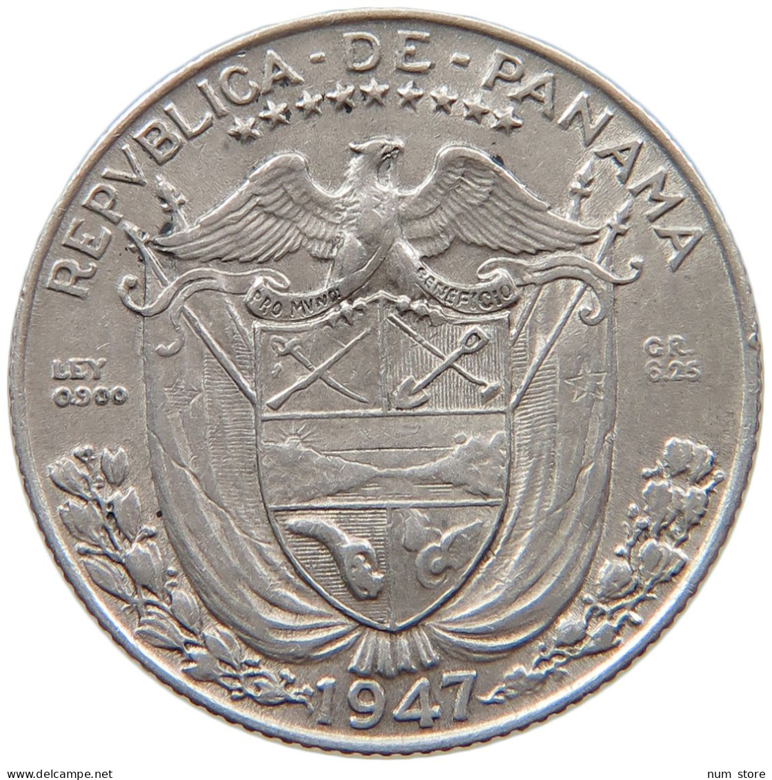 PANAMA 1/4 BALBOA 1947  #s016 0237 - Panamá