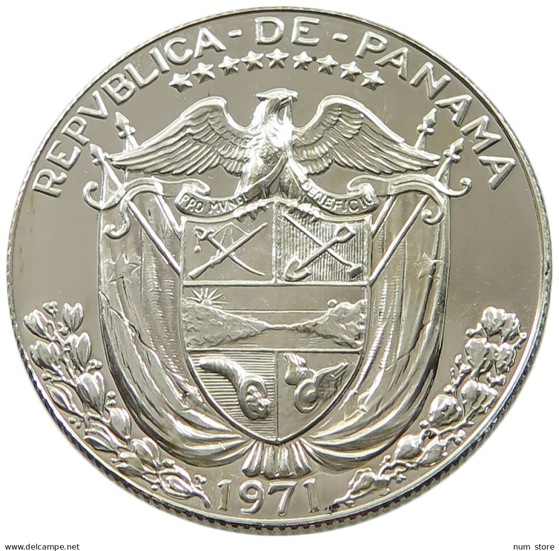 PANAMA 1/2 BALBOA 1971  #alb053 0153 - Panamá