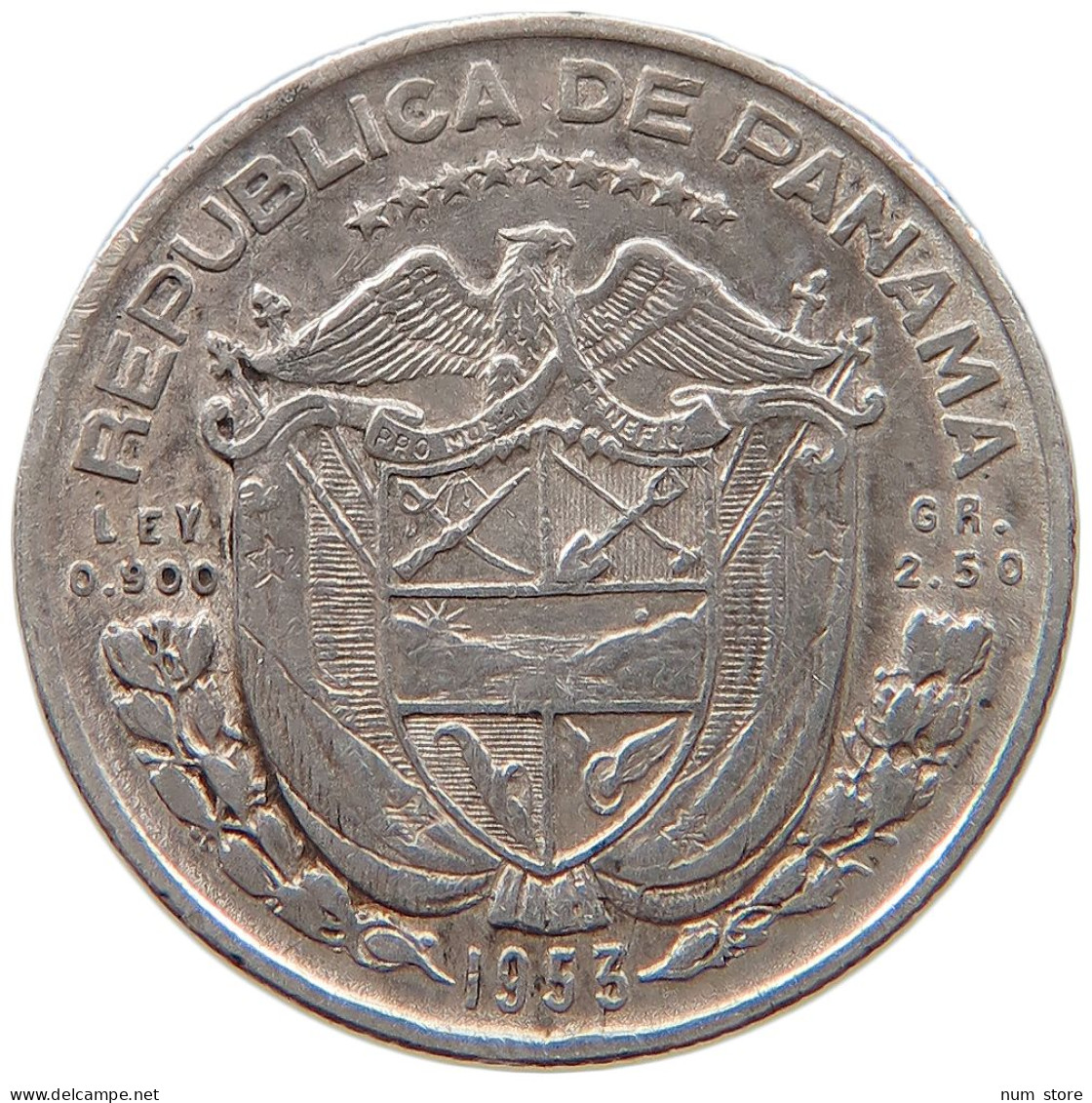 PANAMA 1/10 BALBOA 1953  #t162 0227 - Panama