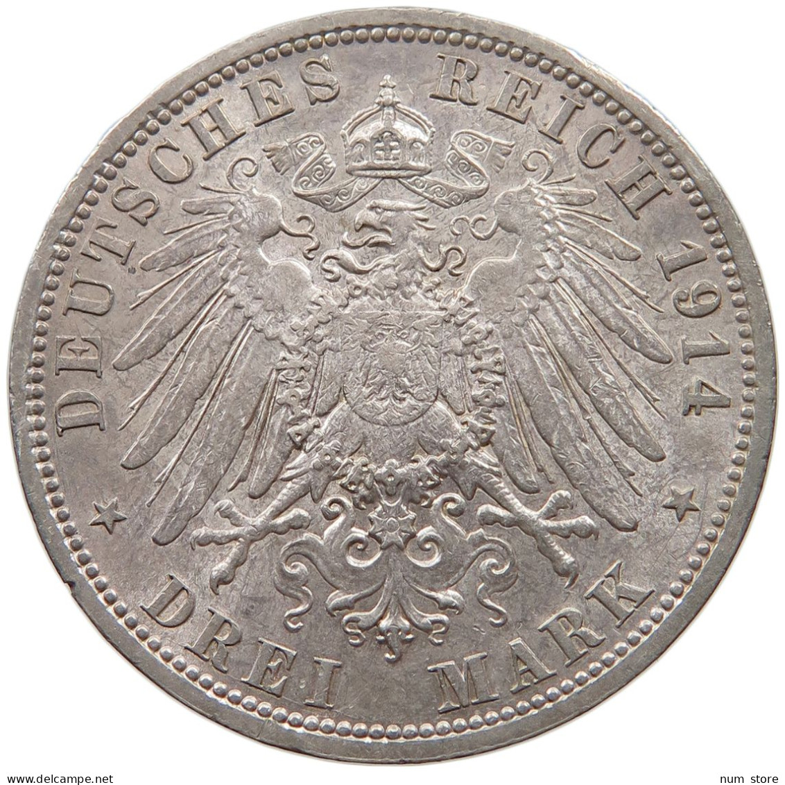 PREUSSEN 3 MARK 1914  #t067 0075 - 2, 3 & 5 Mark Silver