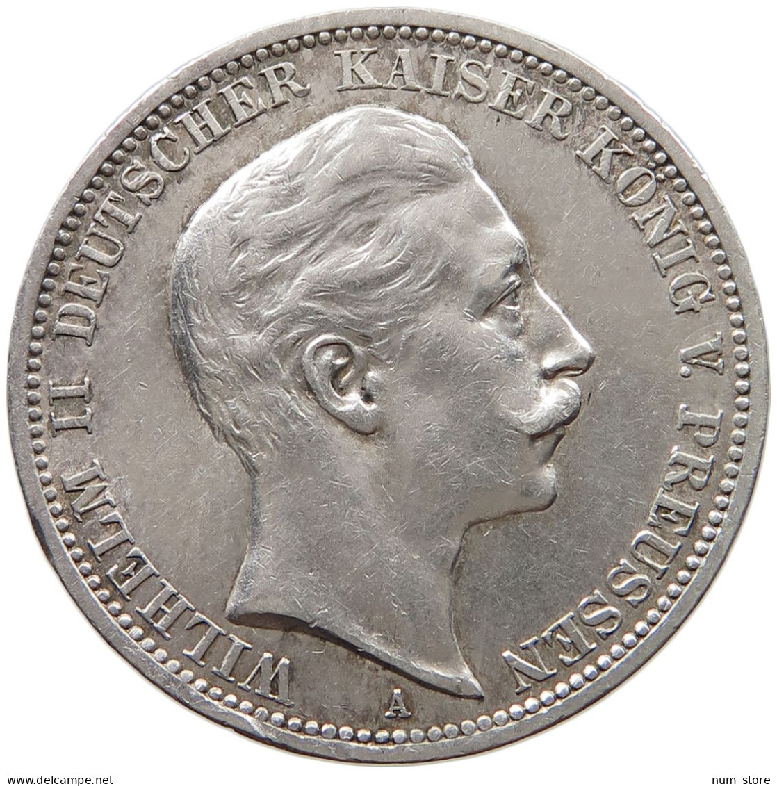 PREUSSEN 3 MARK 1908 Wilhelm II. (1888-1918) #c048 0195 - 2, 3 & 5 Mark Plata