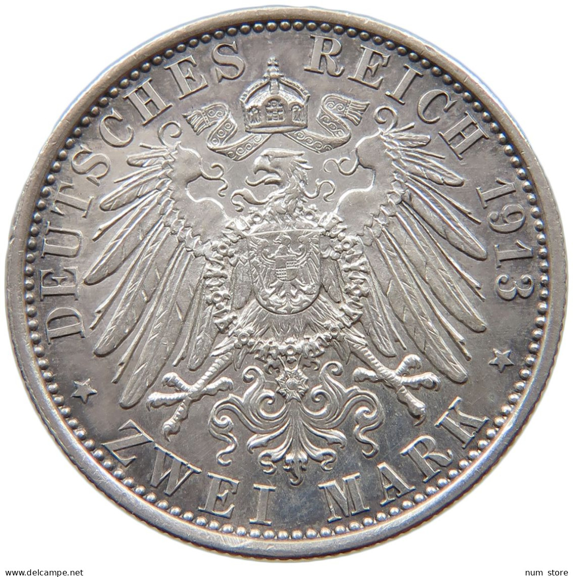 PREUSSEN 2 MARK 1913 Wilhelm II. (1888-1918) #c056 0119 - 2, 3 & 5 Mark Silber