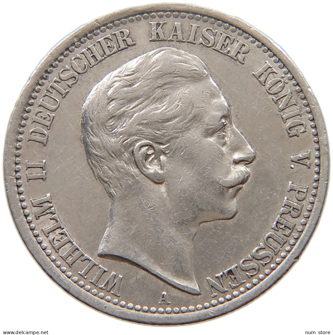 PREUSSEN 2 MARK 1907 Wilhelm II. (1888-1918) #c056 0115 - 2, 3 & 5 Mark Argent
