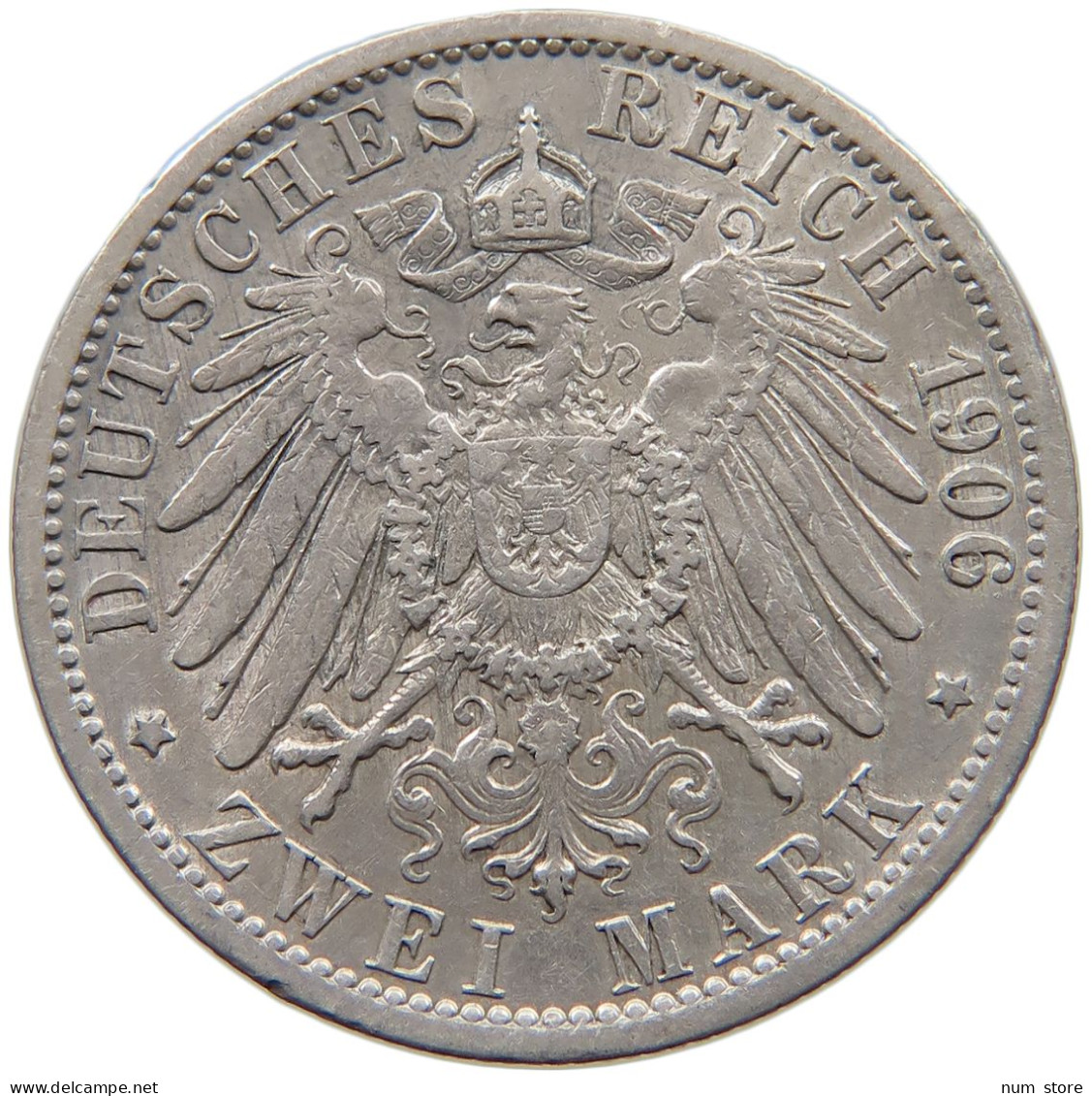 PREUSSEN 2 MARK 1906  #t007 0293 - 2, 3 & 5 Mark Silver