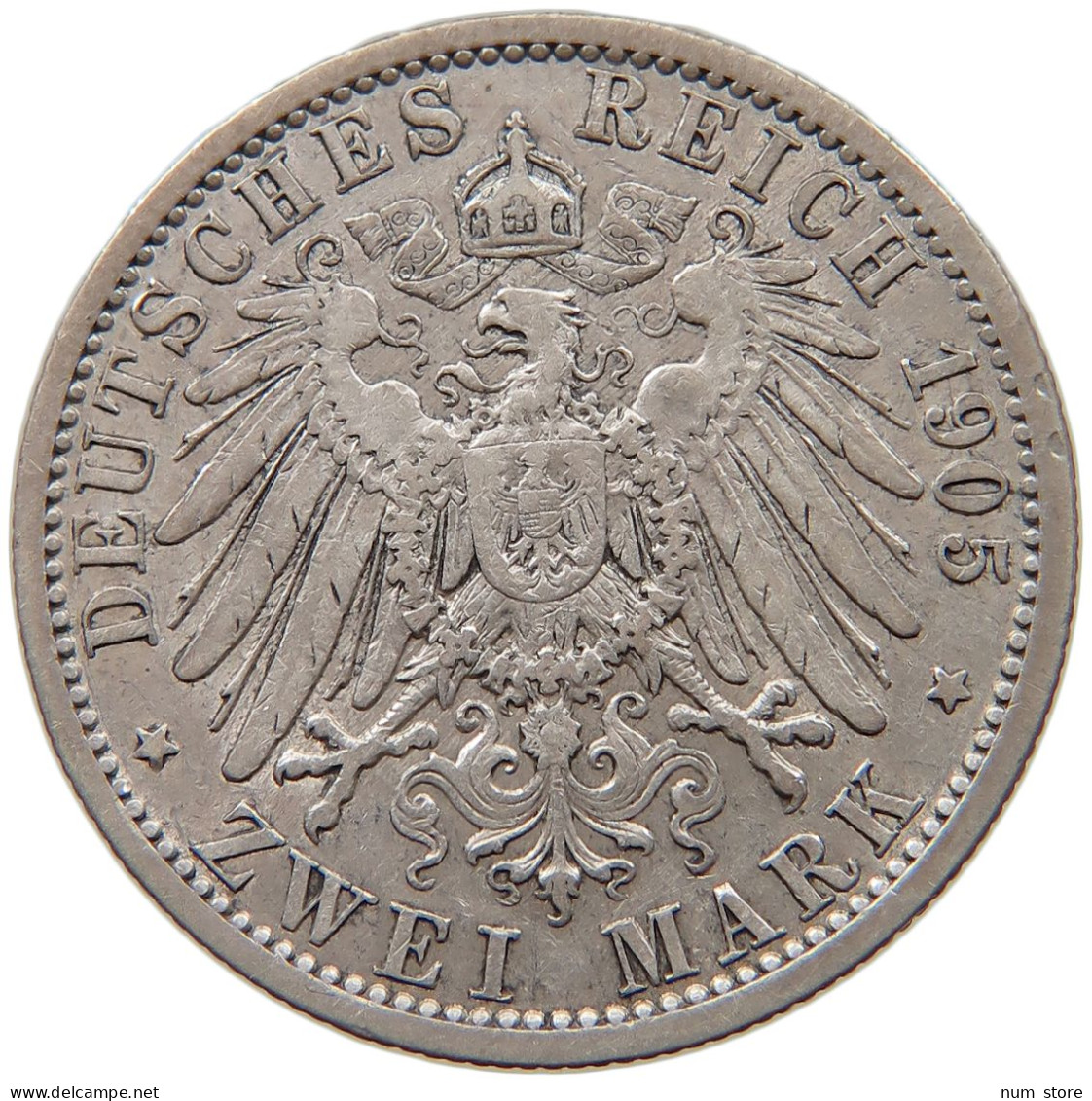 PREUSSEN 2 MARK 1905 Wilhelm II. (1888-1918) #c064 0491 - 2, 3 & 5 Mark Plata