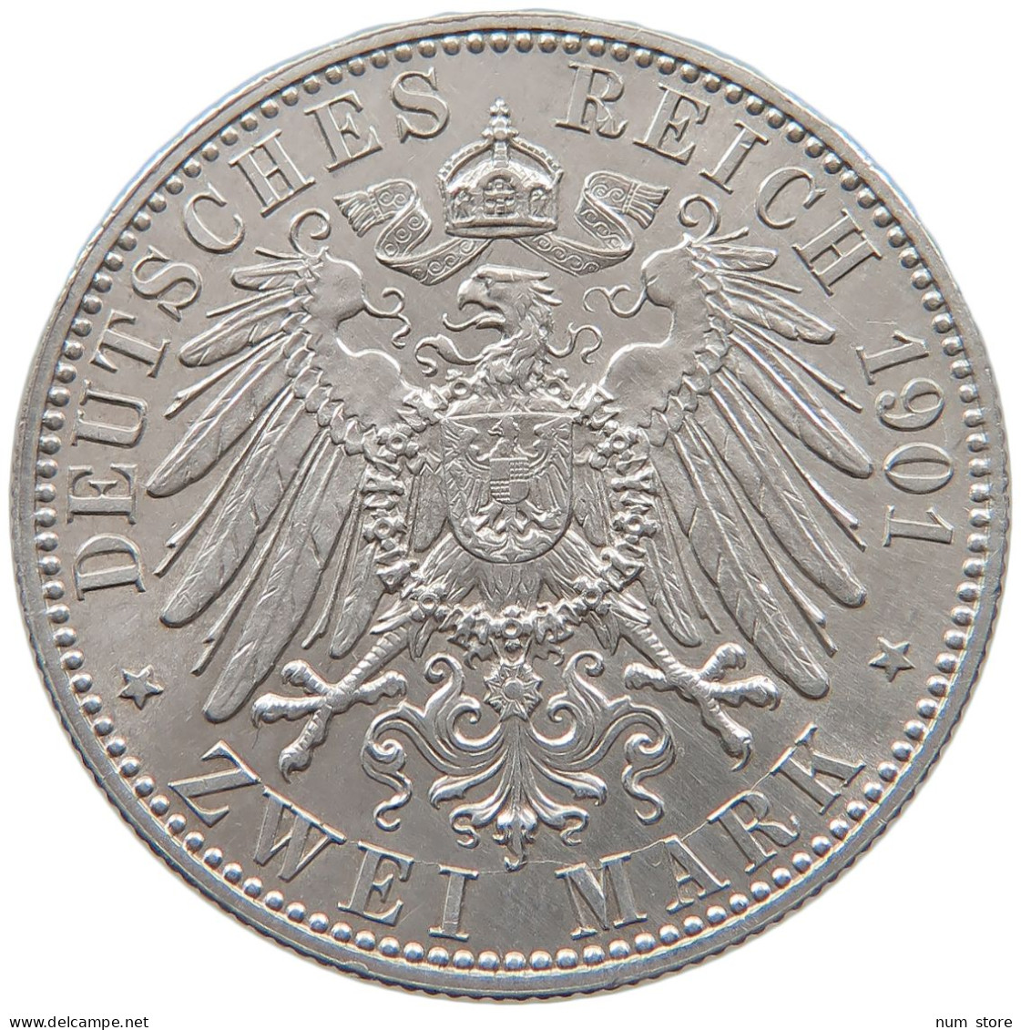 PREUSSEN 2 MARK 1901 Wilhelm II. (1891-1918) #t143 0443 - 2, 3 & 5 Mark Argent