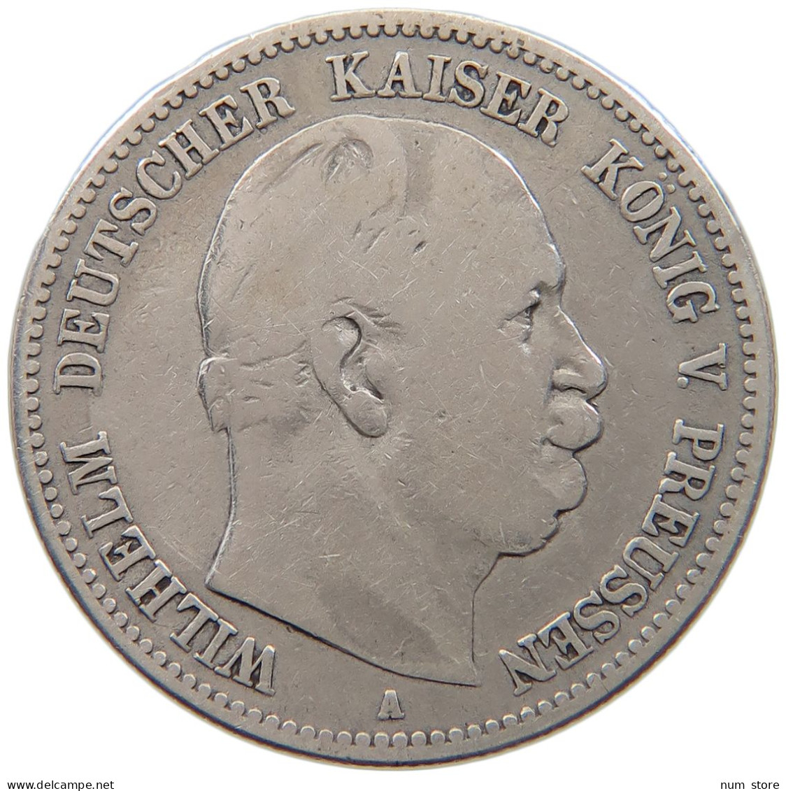 PREUSSEN 2 MARK 1877 Wilhelm I. (1861-1888) #c081 0683 - 2, 3 & 5 Mark Silver