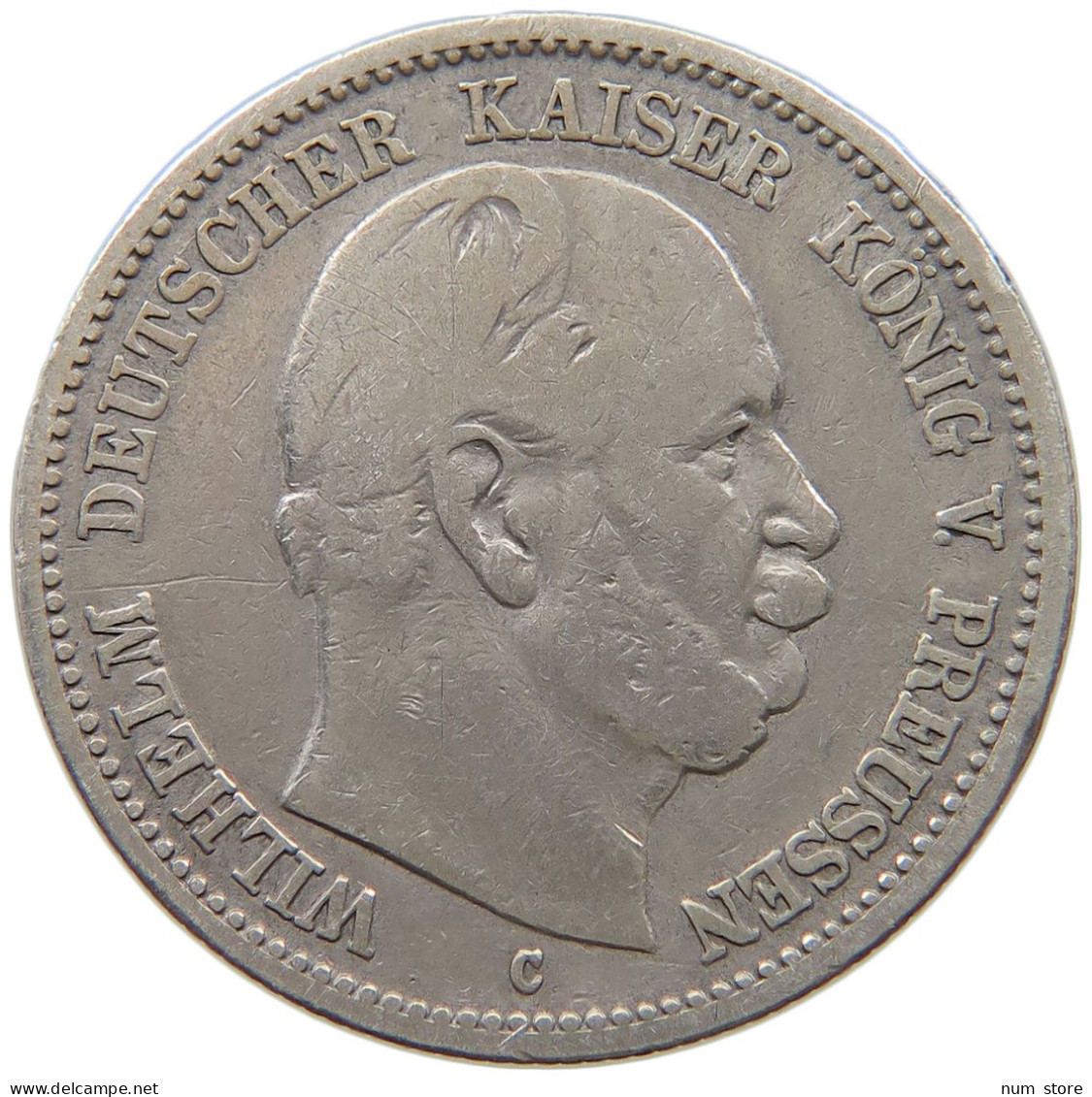 PREUSSEN 2 MARK 1876 C Wilhelm I. (1861-1888) #a044 0693 - 2, 3 & 5 Mark Silber