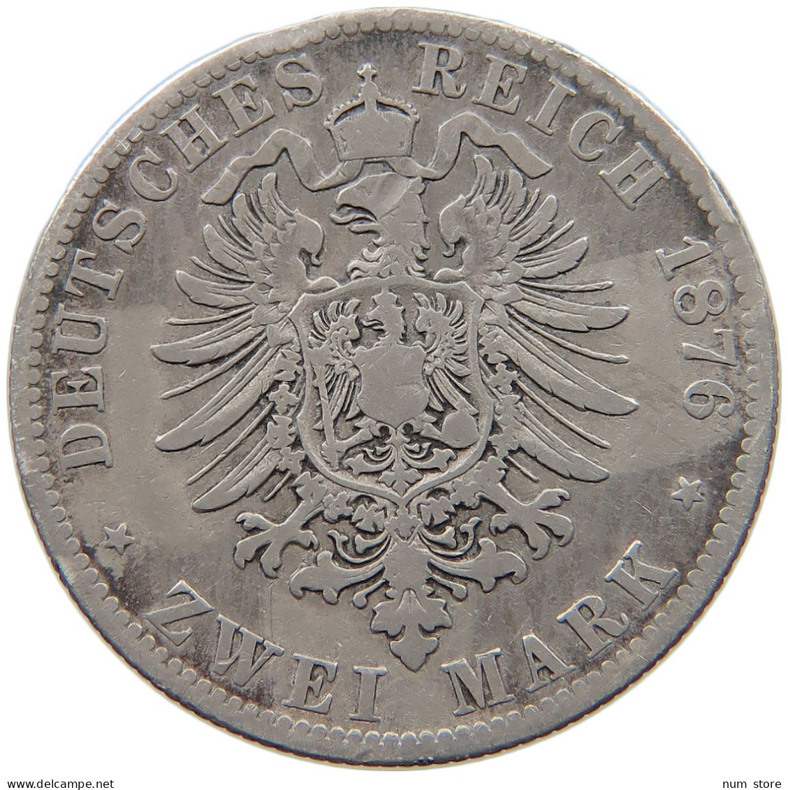 PREUSSEN 2 MARK 1876 Wilhelm I. (1861-1888) #a033 0343 - 2, 3 & 5 Mark Argent