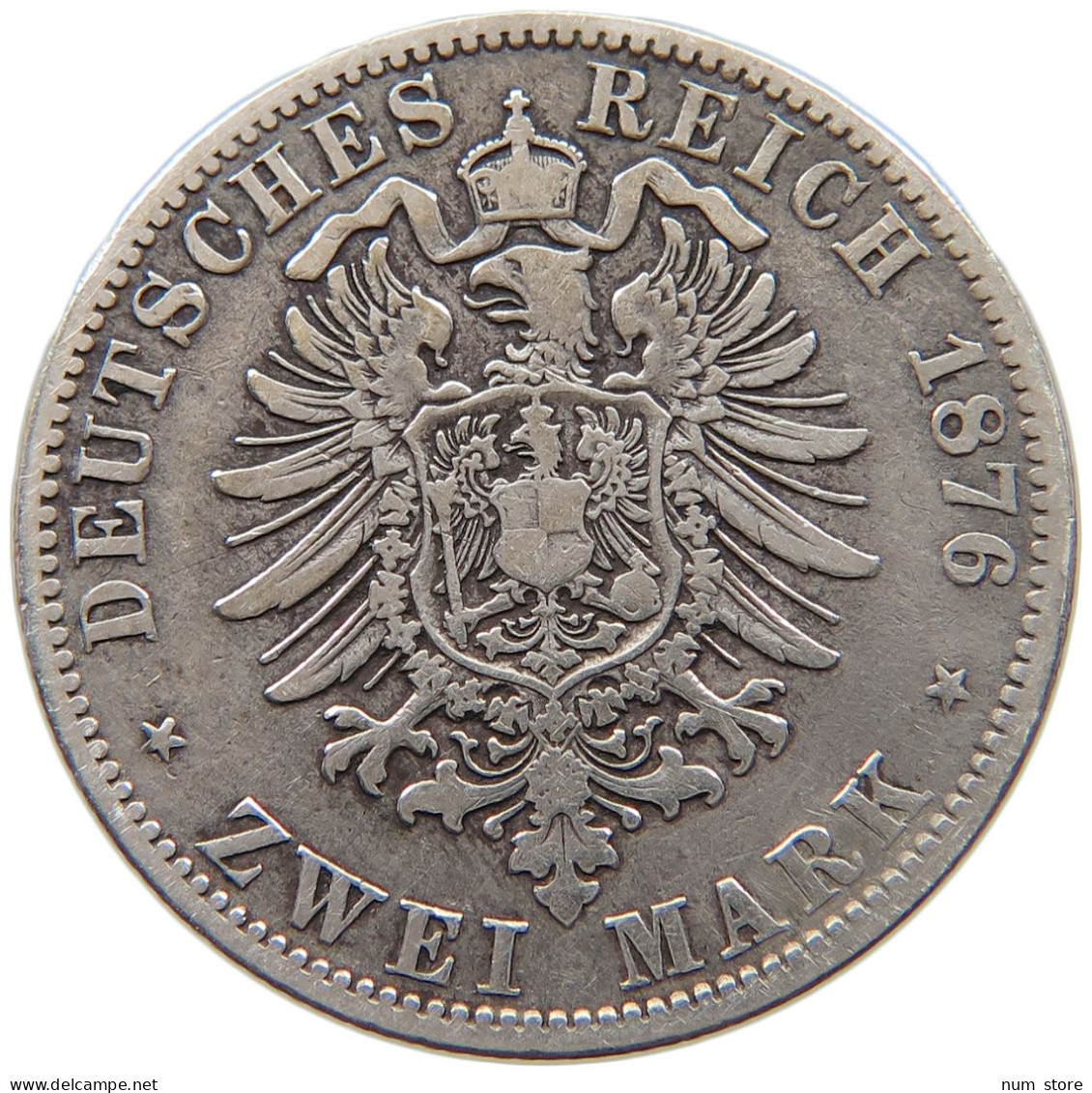 PREUSSEN 2 MARK 1876  #t154 0475 - 2, 3 & 5 Mark Plata