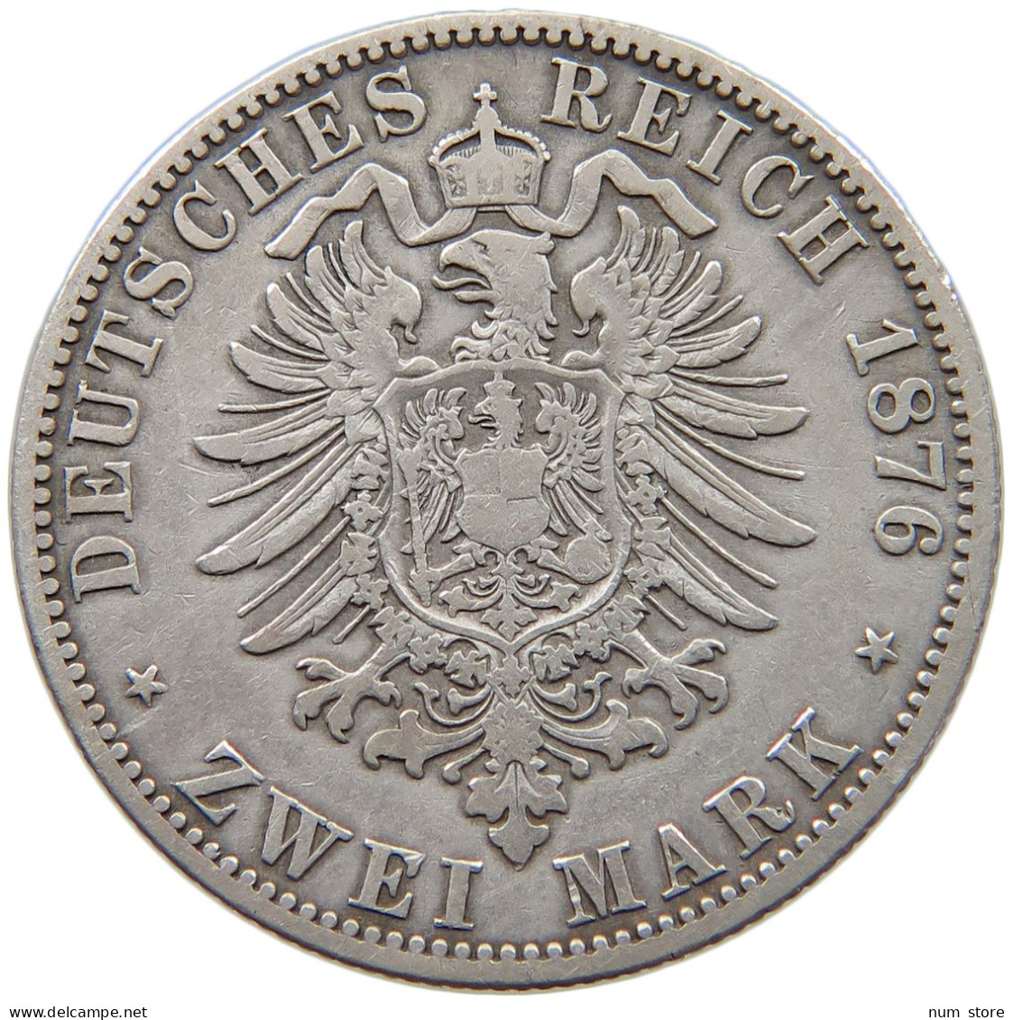 PREUSSEN 2 MARK 1876  #t002 0231 - 2, 3 & 5 Mark Silver