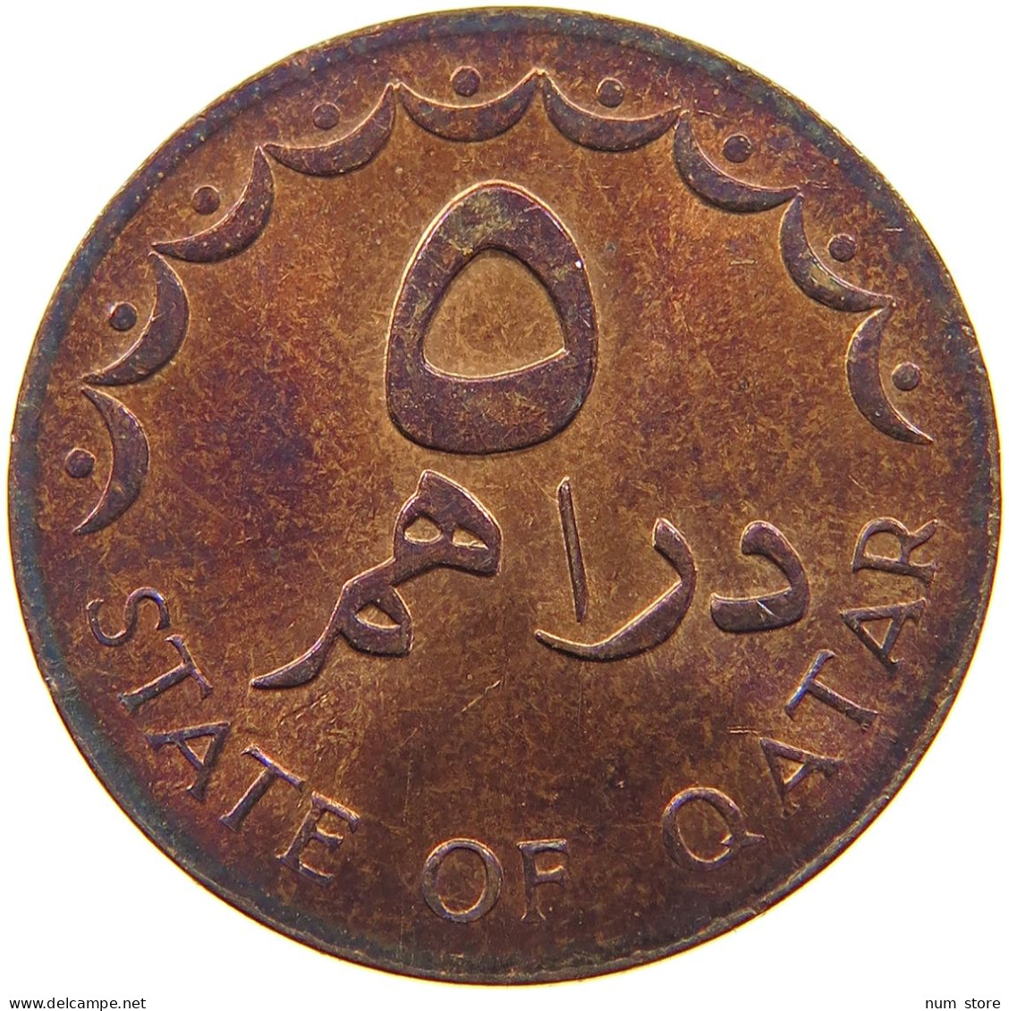 QATAR 5 DIRHAMS 1978  #a037 0749 - Qatar