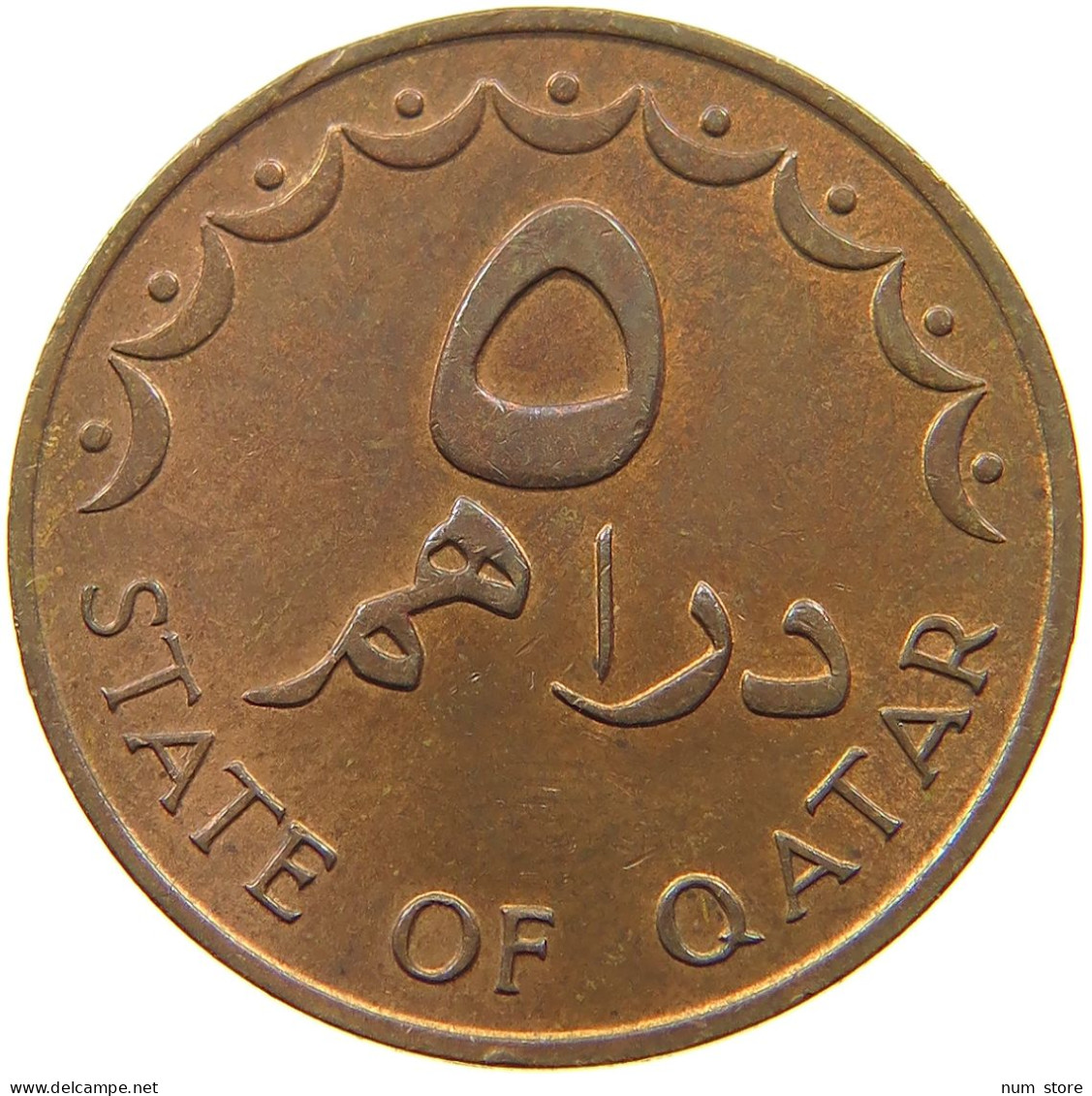 QATAR 5 DIRHAMS 1978  #a037 0735 - Qatar