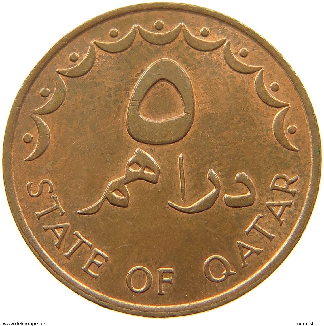 QATAR 5 DIRHAMS 1978  #a037 0743 - Qatar