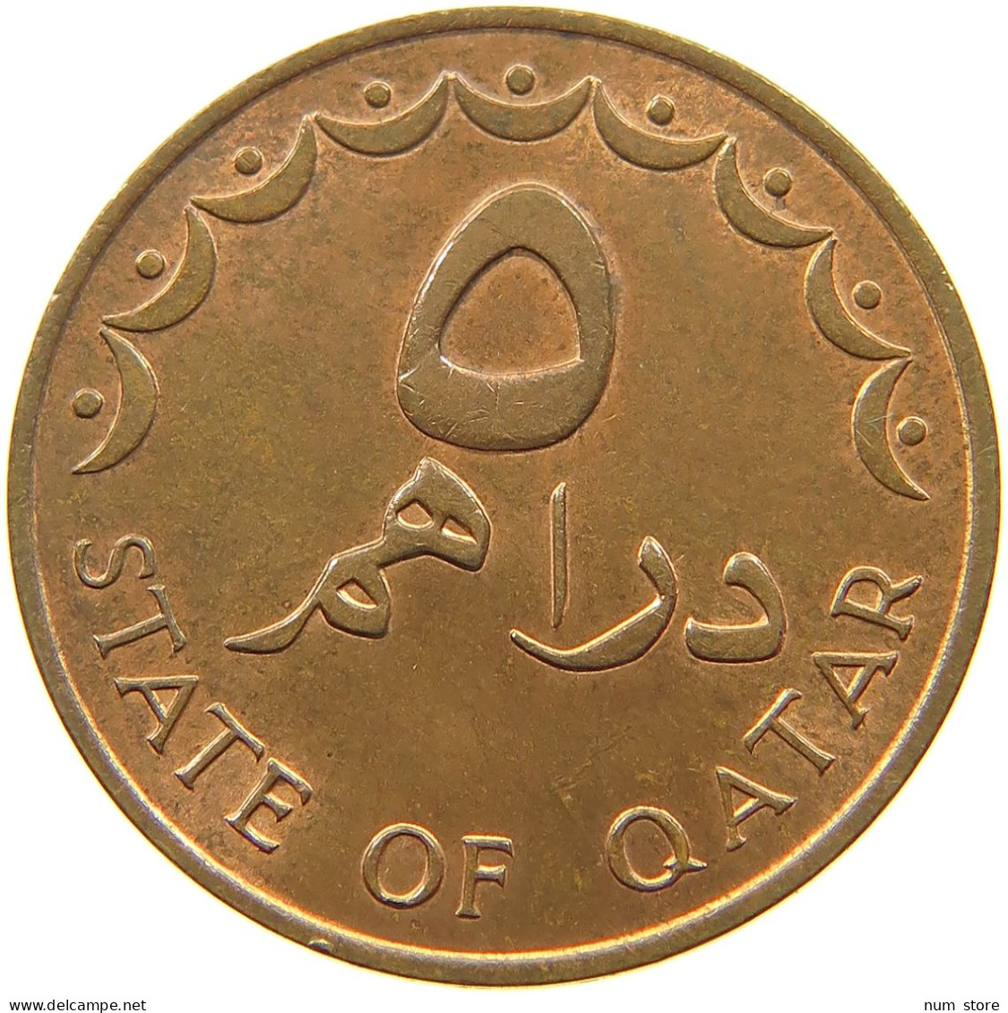 QATAR 5 DIRHAMS 1978  #a037 0739 - Qatar