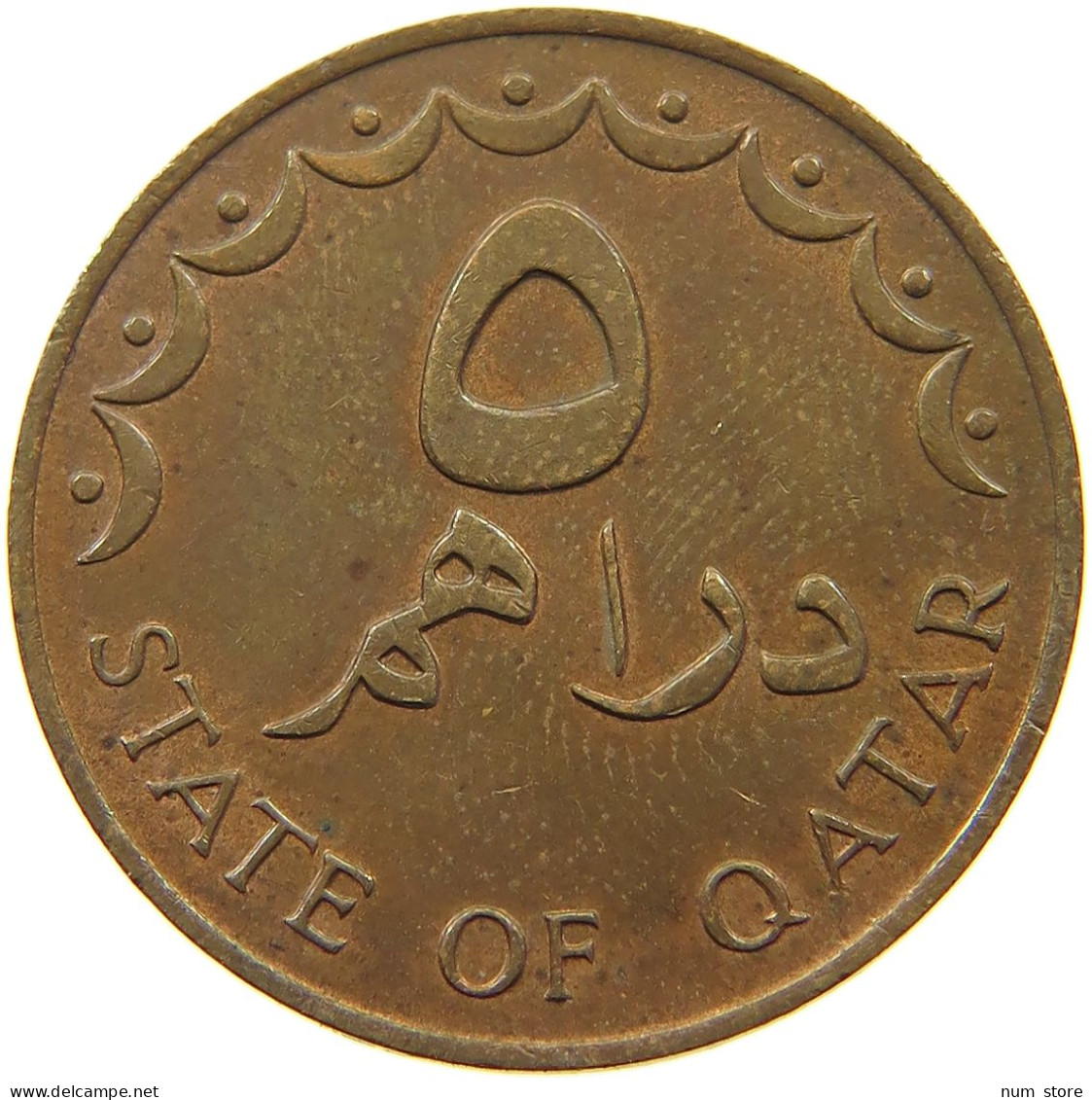 QATAR 5 DIRHAMS 1978  #a037 0727 - Qatar