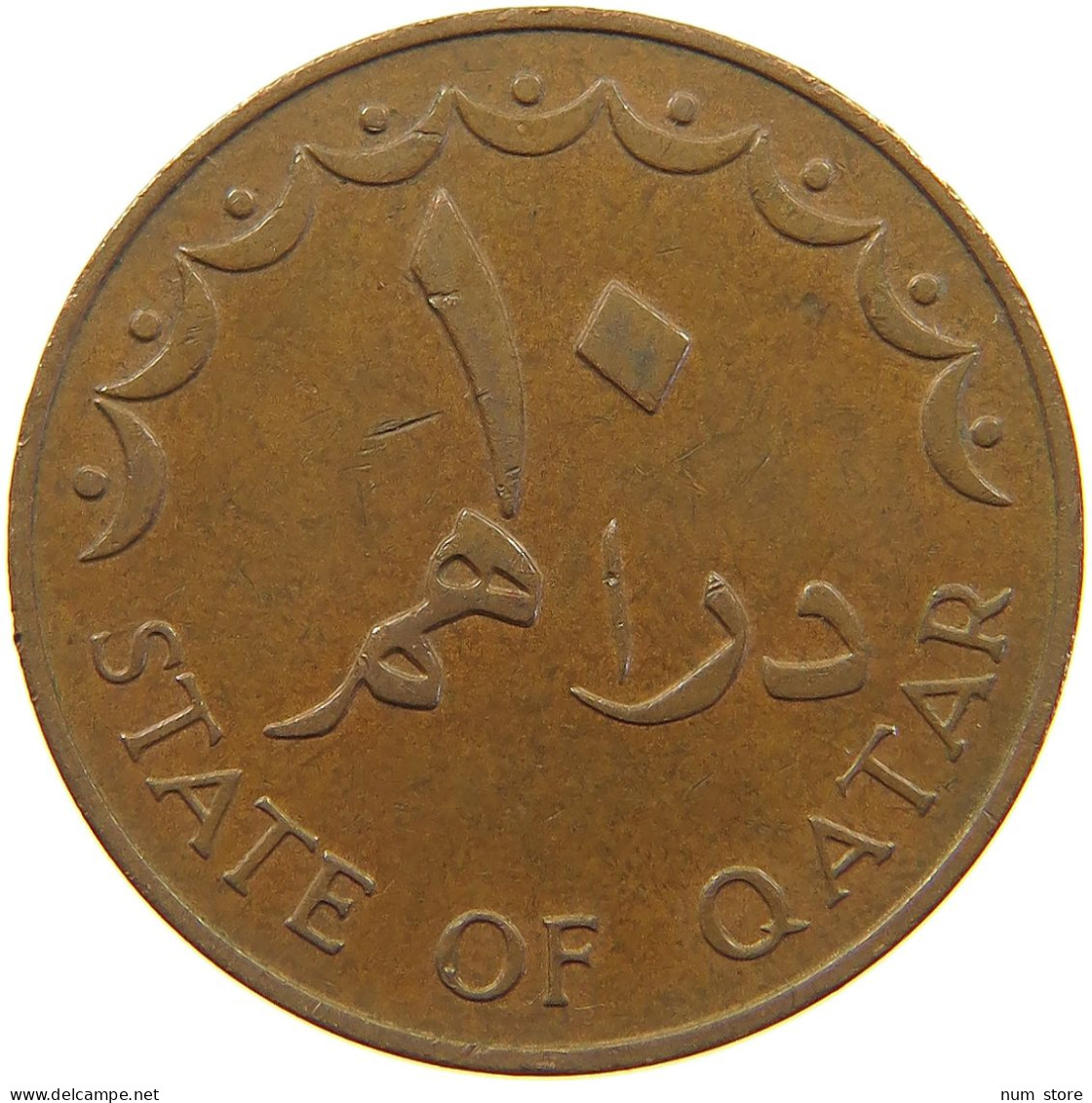 QATAR 10 DIRHAMS 1973  #a050 0667 - Qatar