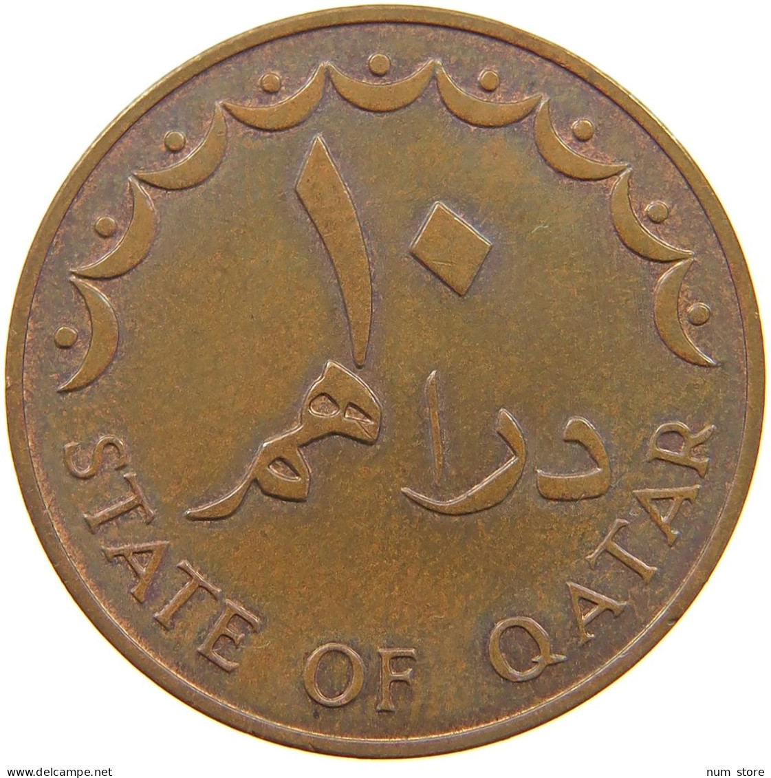 QATAR 10 DIRHAMS 1973  #a042 0095 - Qatar