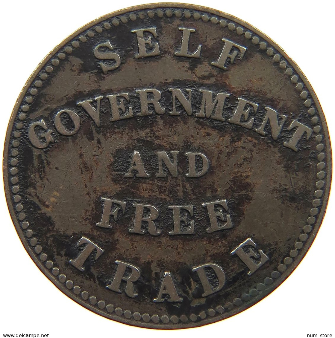 PRINCE EDWARD ISLAND TOKEN 1855 SELF GOVERNMENT AND FREE TRADE #t017 0305 - Canada