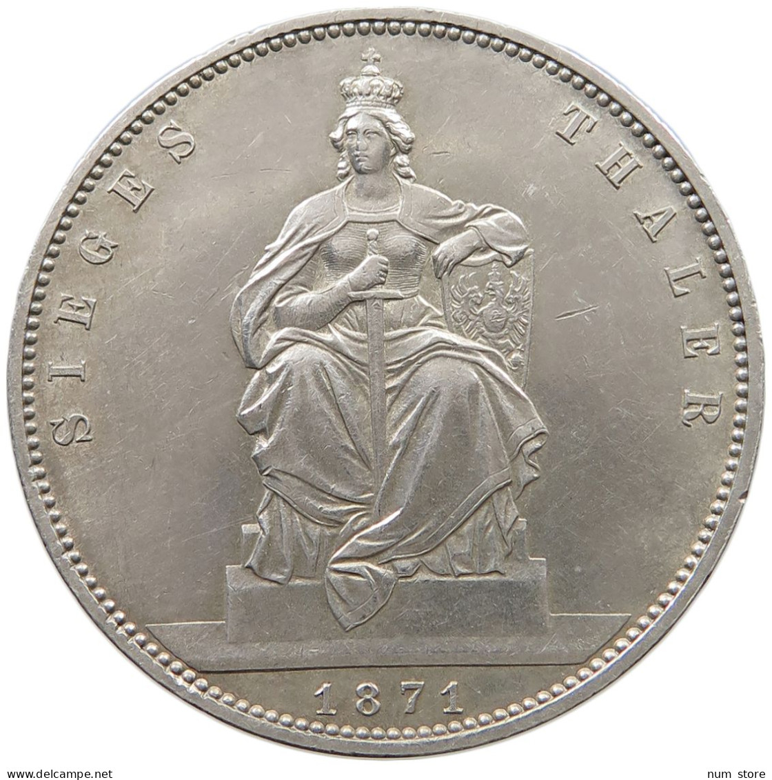 PREUSSEN TALER 1871 Wilhelm I. (1816-1864) #t142 0533 - Taler Et Doppeltaler