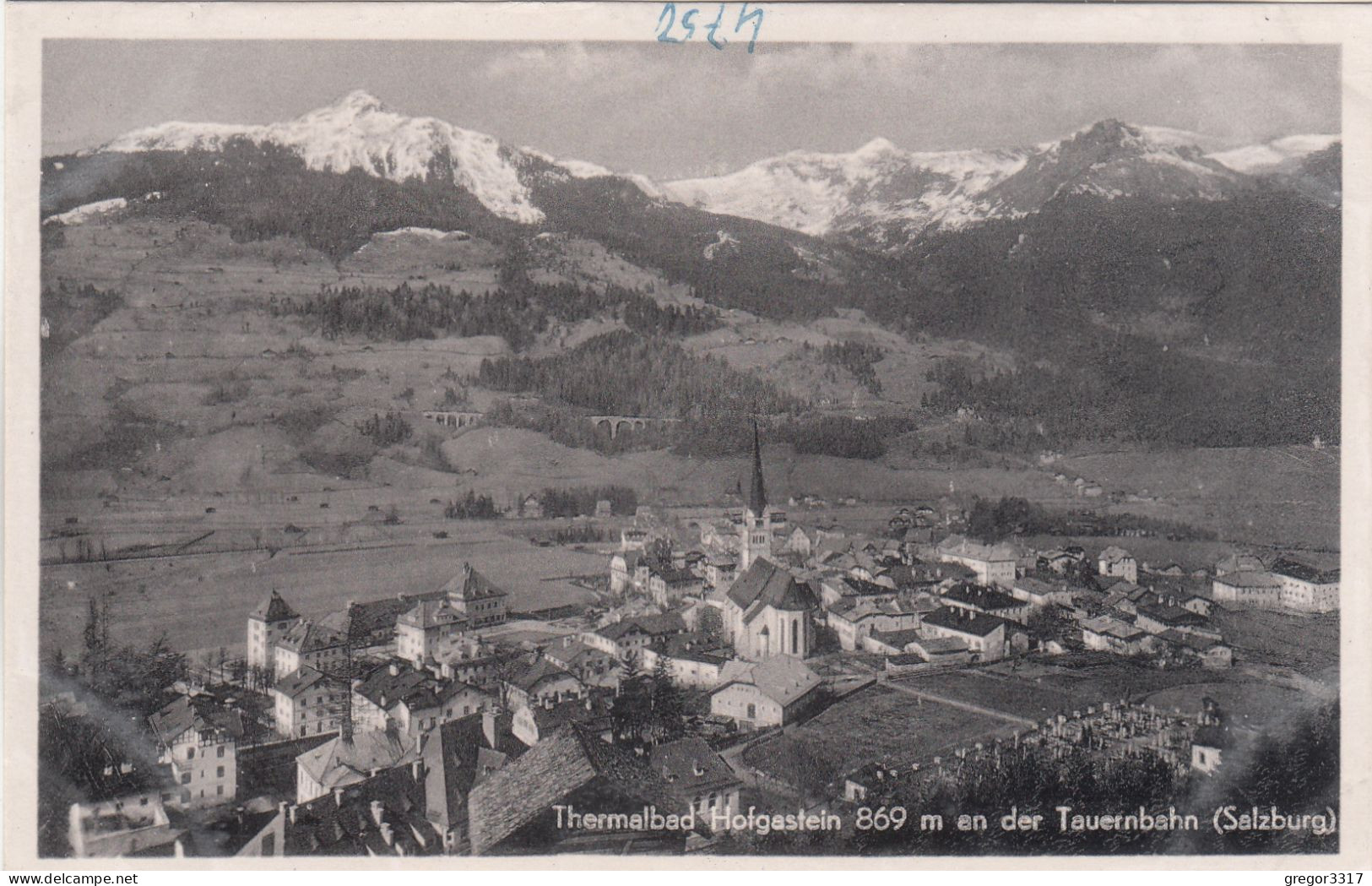 D8169) Thermalbad HOFGASTEIN An Der Tauernbahn - Häuser DEtails U. Kirche Im Mittelpunkt S/W ALT - Bad Hofgastein