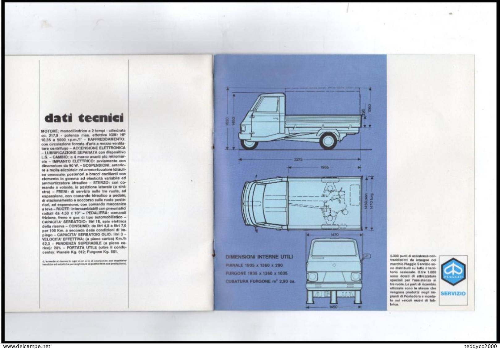 APECAR P2 PIAGGIO Libretto - Sonstige & Ohne Zuordnung