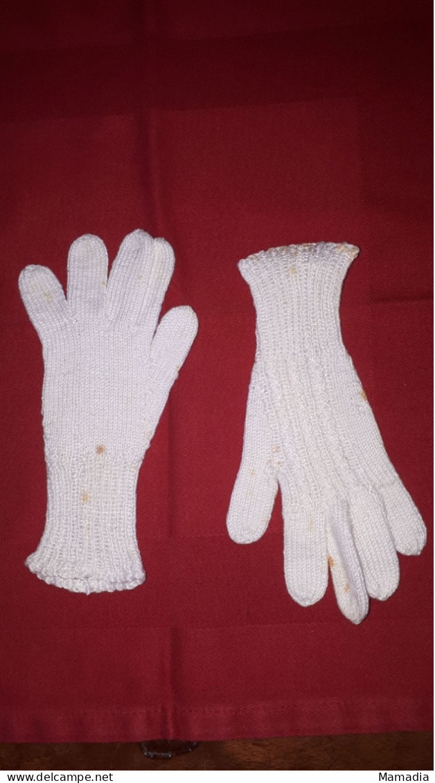 GANTS ANCIENS ENFANTS UNISEXES 3 à 6 ANS COTON FANTAISIE - 1900-1940