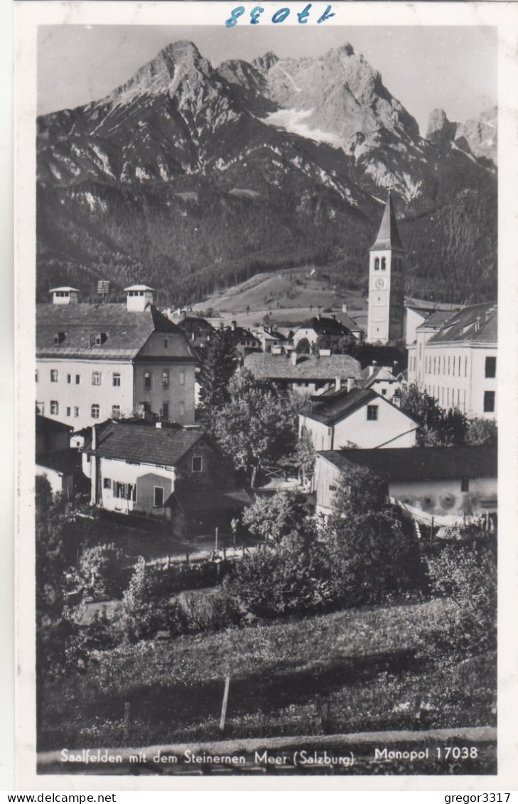 D8177) SAALFELDEN Mit Em Steinernen Meer - Salzburg - Häuser Kirche - Saalfelden