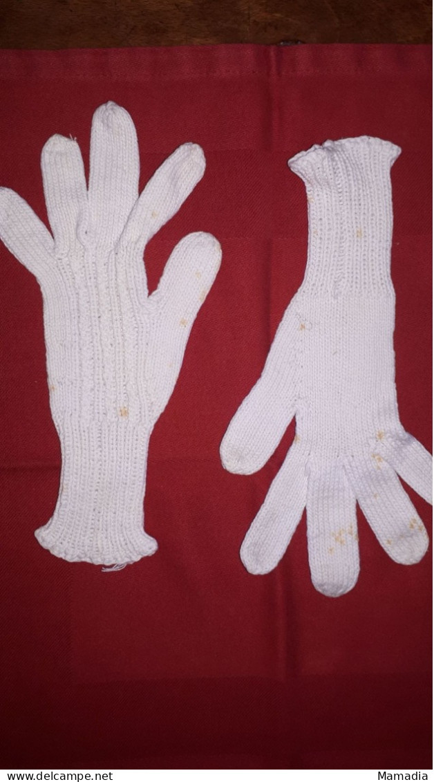 GANTS ANCIENS ENFANTS UNISEXES 6 à 8 ANS COTON FANTAISIE - 1900-1940