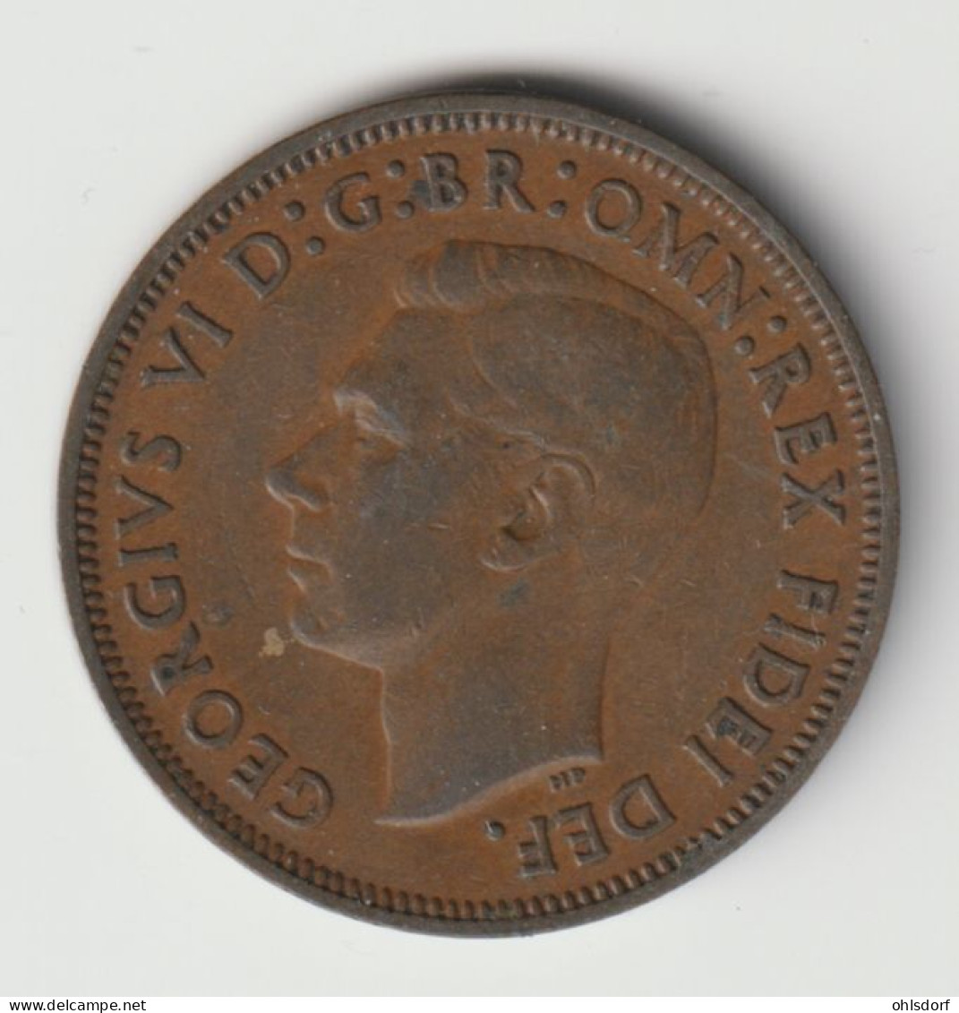 GREAT BRITAIN 1950: 1/2 Penny, KM 868 - C. 1/2 Penny