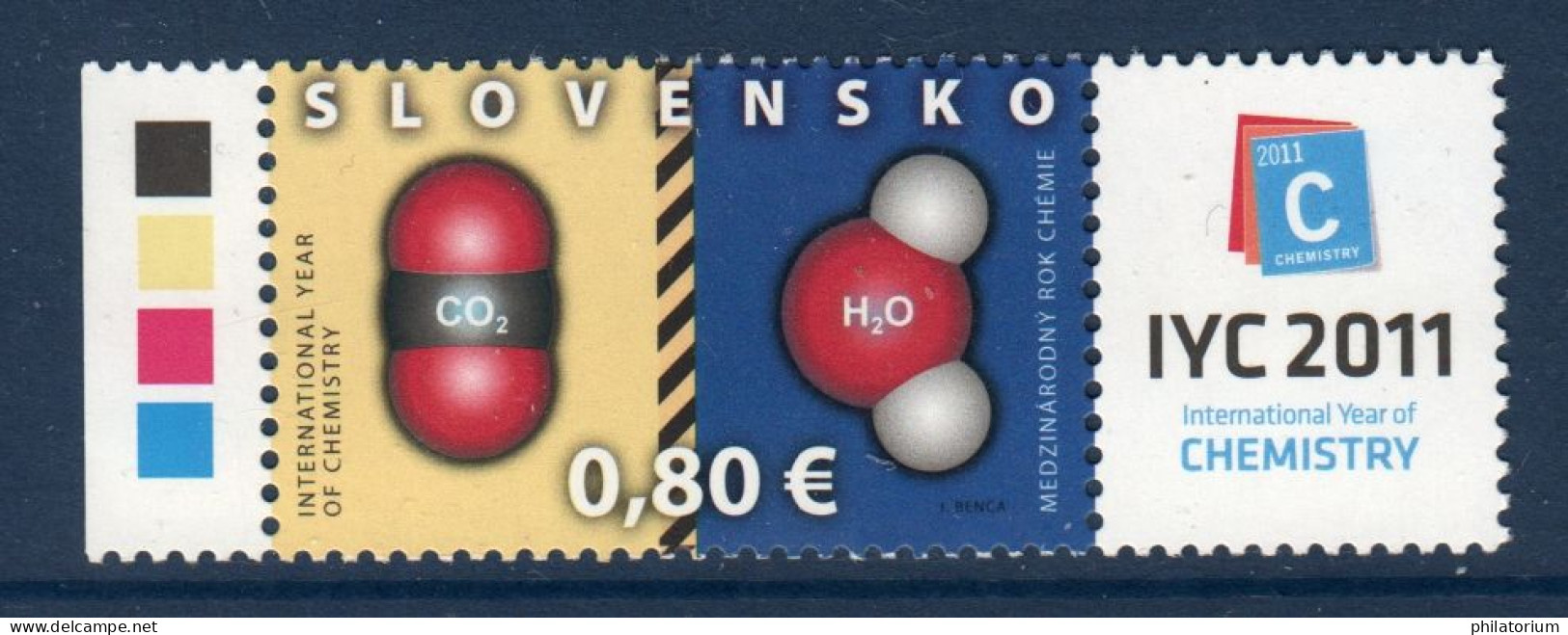 Slovaquie, Yv 569, Mi 652zf, **, Chimie, Eau, - Unused Stamps