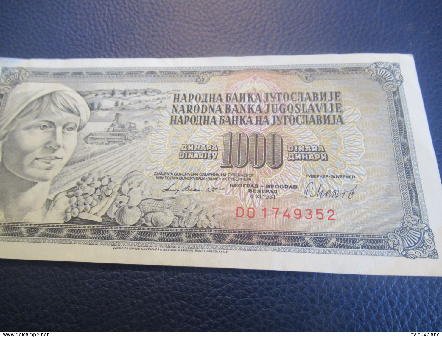 Billet De Banque Ancien / Yougoslavie / Socialisticka Federativna Republika Jugoslavija/1000 Dinara/ 1981   BILL232 - Yougoslavie