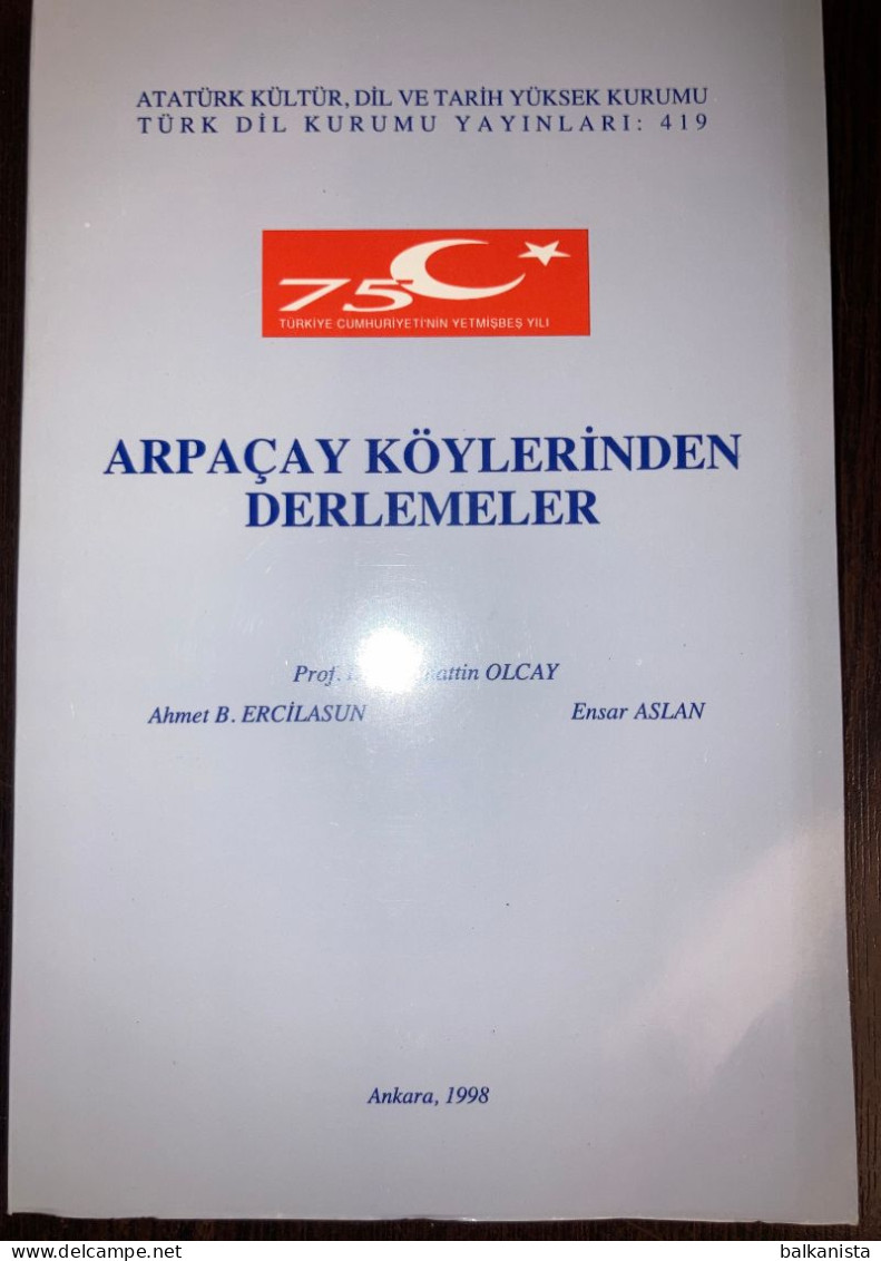 Arpacay Koylerinden Derlemeler Kars Turkish Dialect Linguistic - Cultura