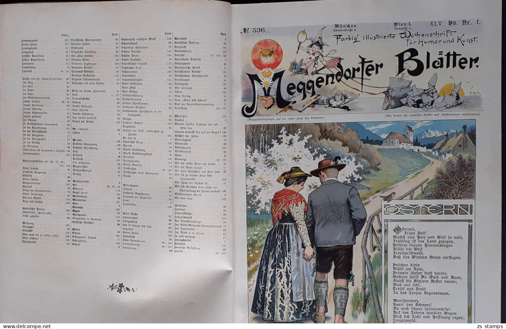 Meggendorfer Blätter Nr. 536 Bis 548, Humoristische, Kpl. Hefte, Gute Erhaltung, Einband Defekt, Band 45 1901 - Grafica & Design