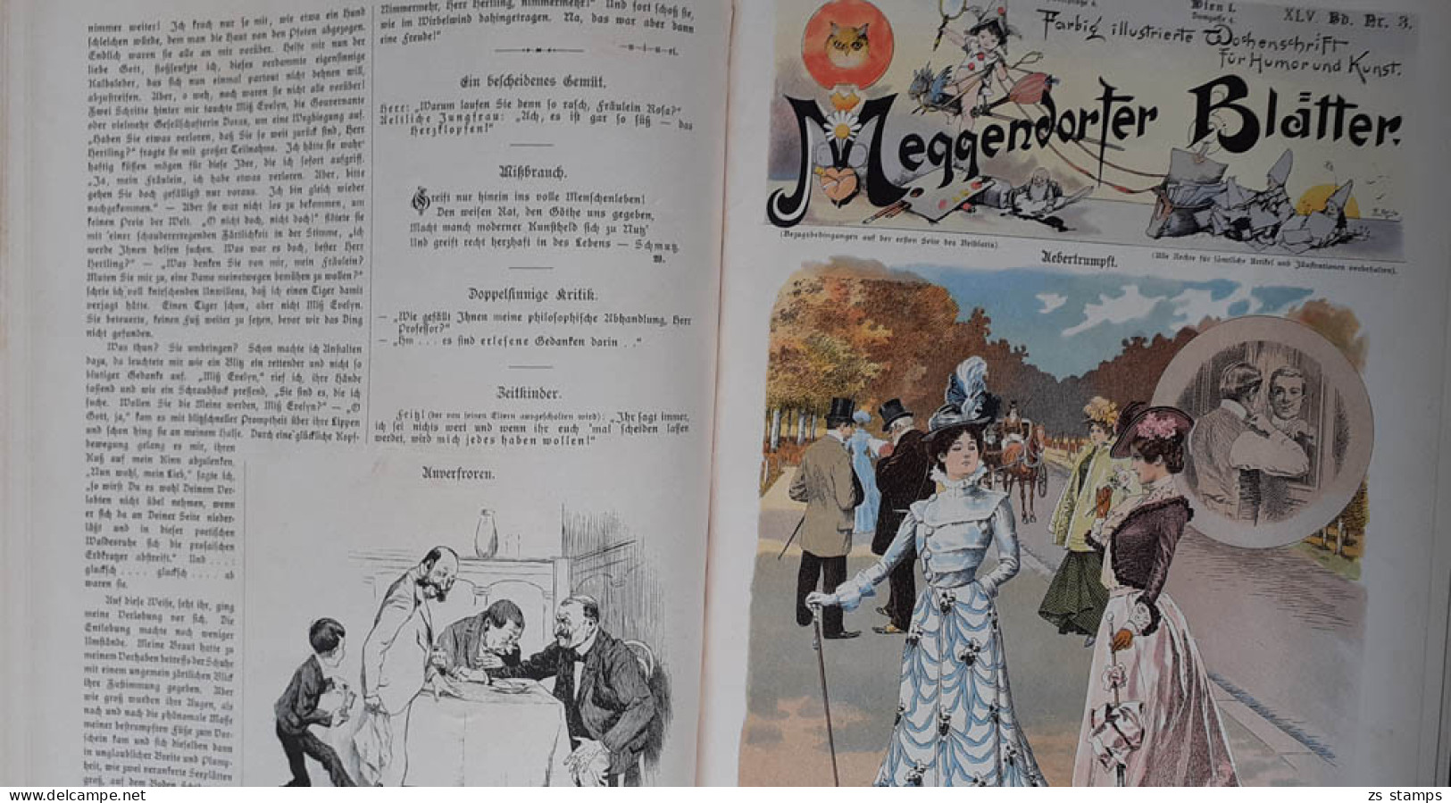 Meggendorfer Blätter Nr. 536 Bis 548, Humoristische, Kpl. Hefte, Gute Erhaltung, Einband Defekt, Band 45 1901 - Grafiek & Design