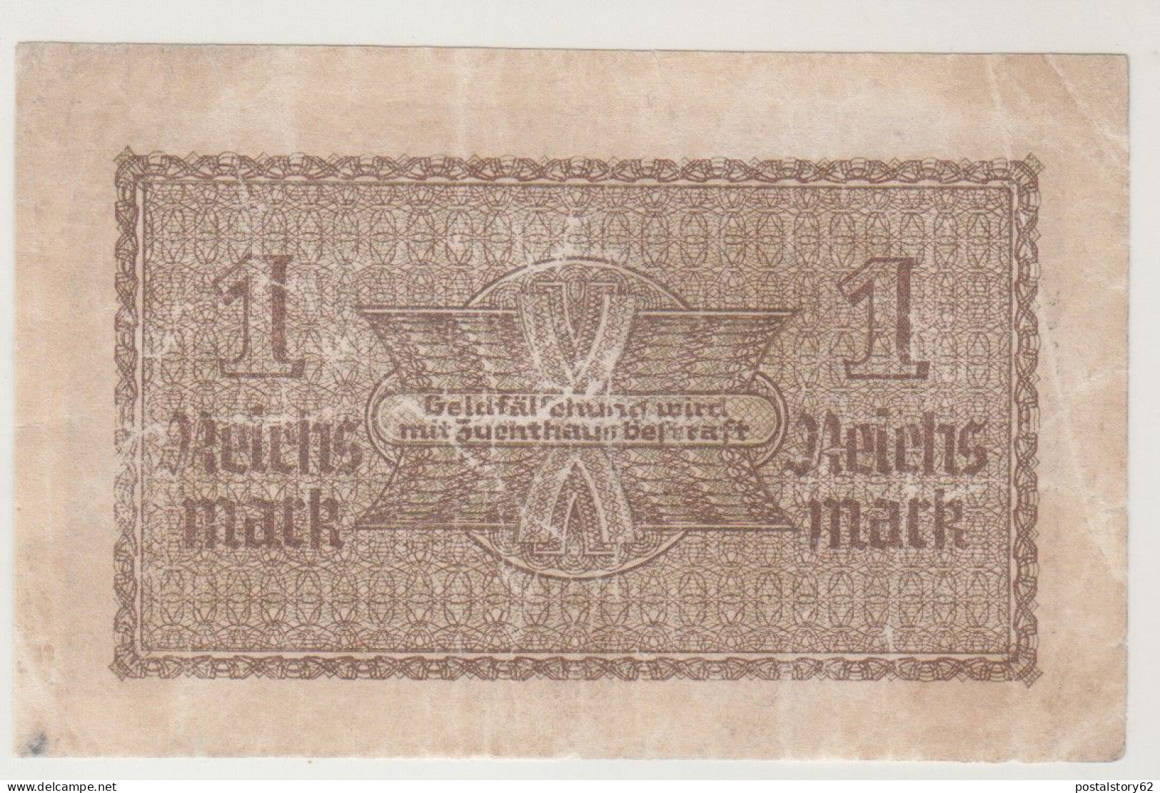 Eine Reischsmark, Banconota Da 1 Marco Di Occupazione Tedesca. 1940  Spl - 2° Guerre Mondiale