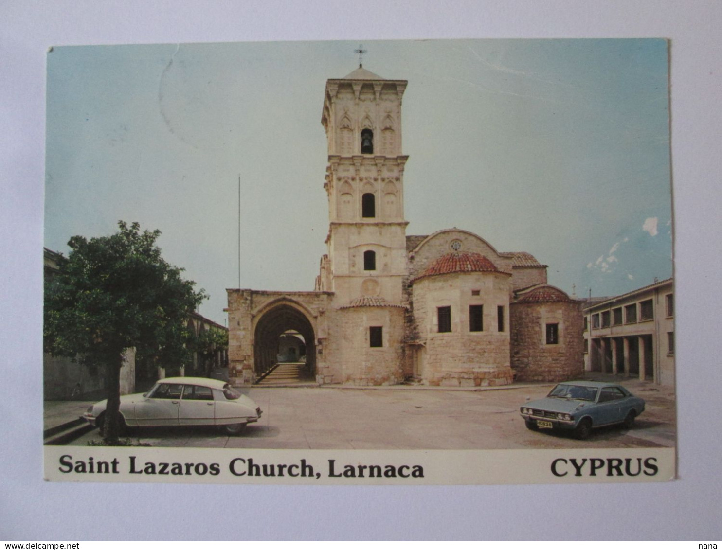 Cyprus:Larnaca,Saint Lazaros Church,vintage Cars Mailed Postcard 1978 - Chypre
