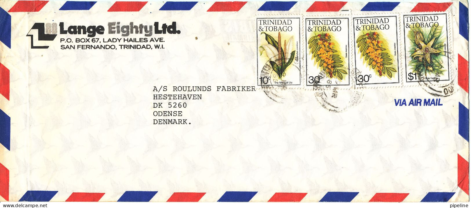 Trinidad & Tobago Air Mail Cover Sent To Denmark 29-3-1985 Topic Stamps - Trinidad & Tobago (1962-...)