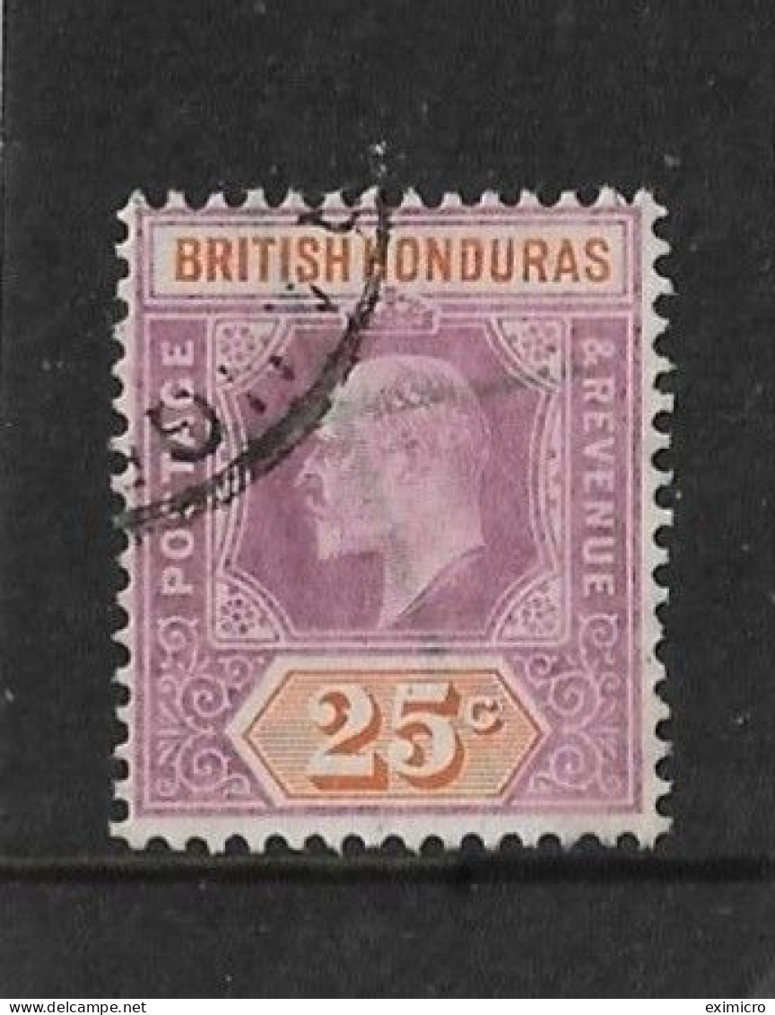 BRITISH HONDURAS 1907 25c SG 89 FINE USED Cat £65 - Honduras Británica (...-1970)