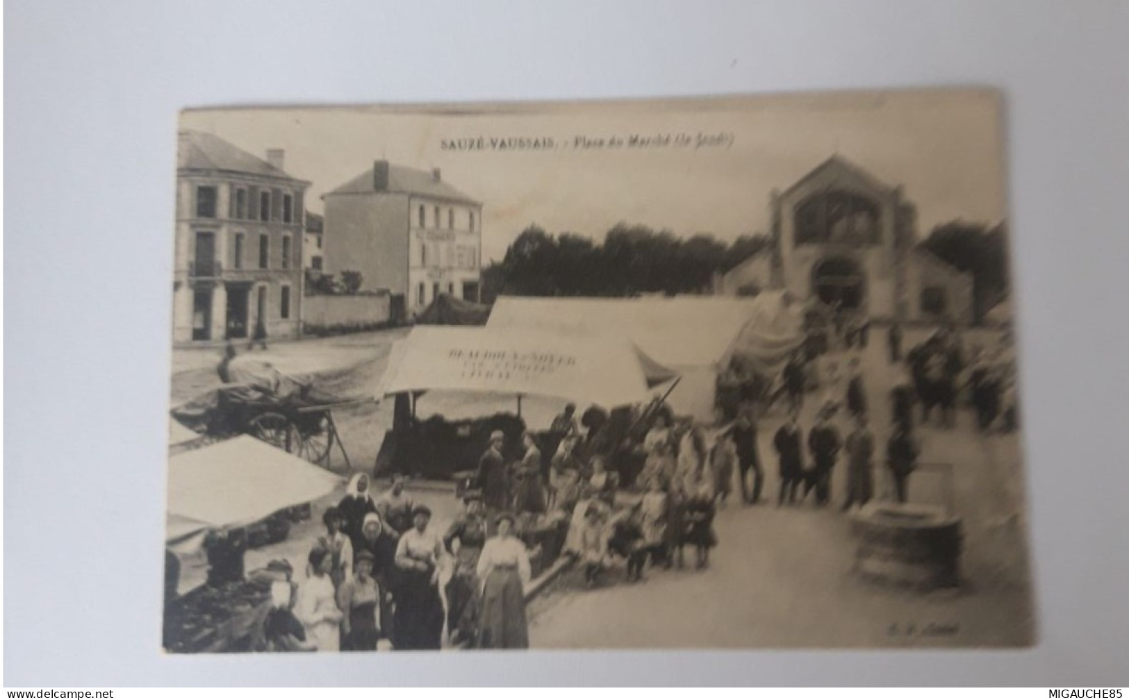 Carte  Postale   SAUZE -VAUSSAIS Place Du Marché Le Jeudi - Sauze Vaussais