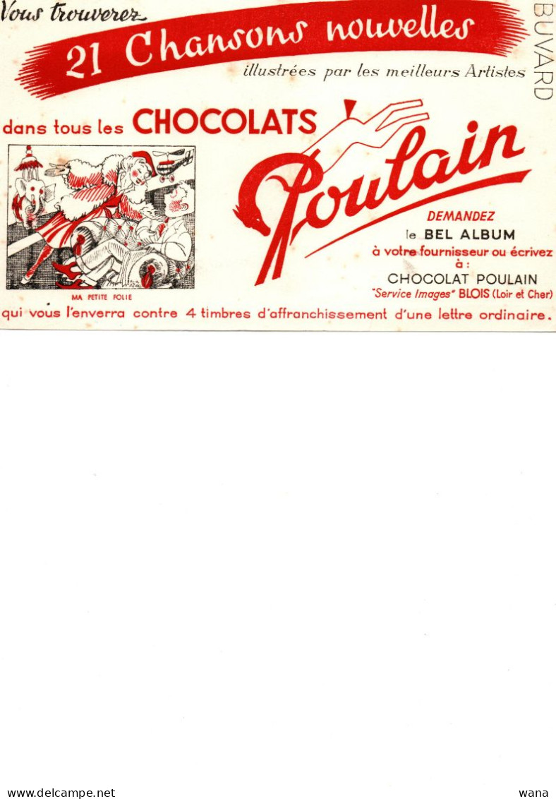 Buvard Poulain Chocolat Ma Petite Folie - Chocolat